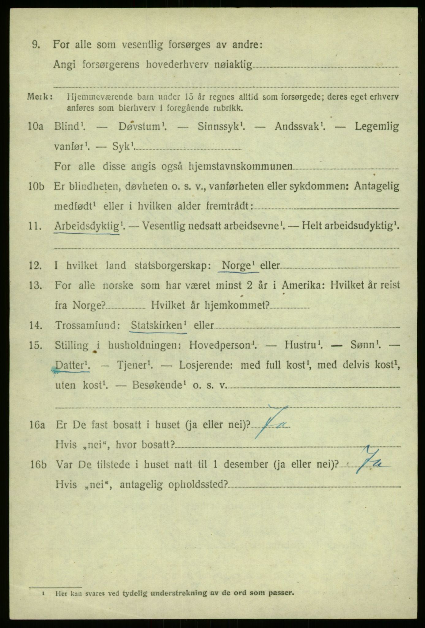 SAB, 1920 census for Hafslo, 1920, p. 5095