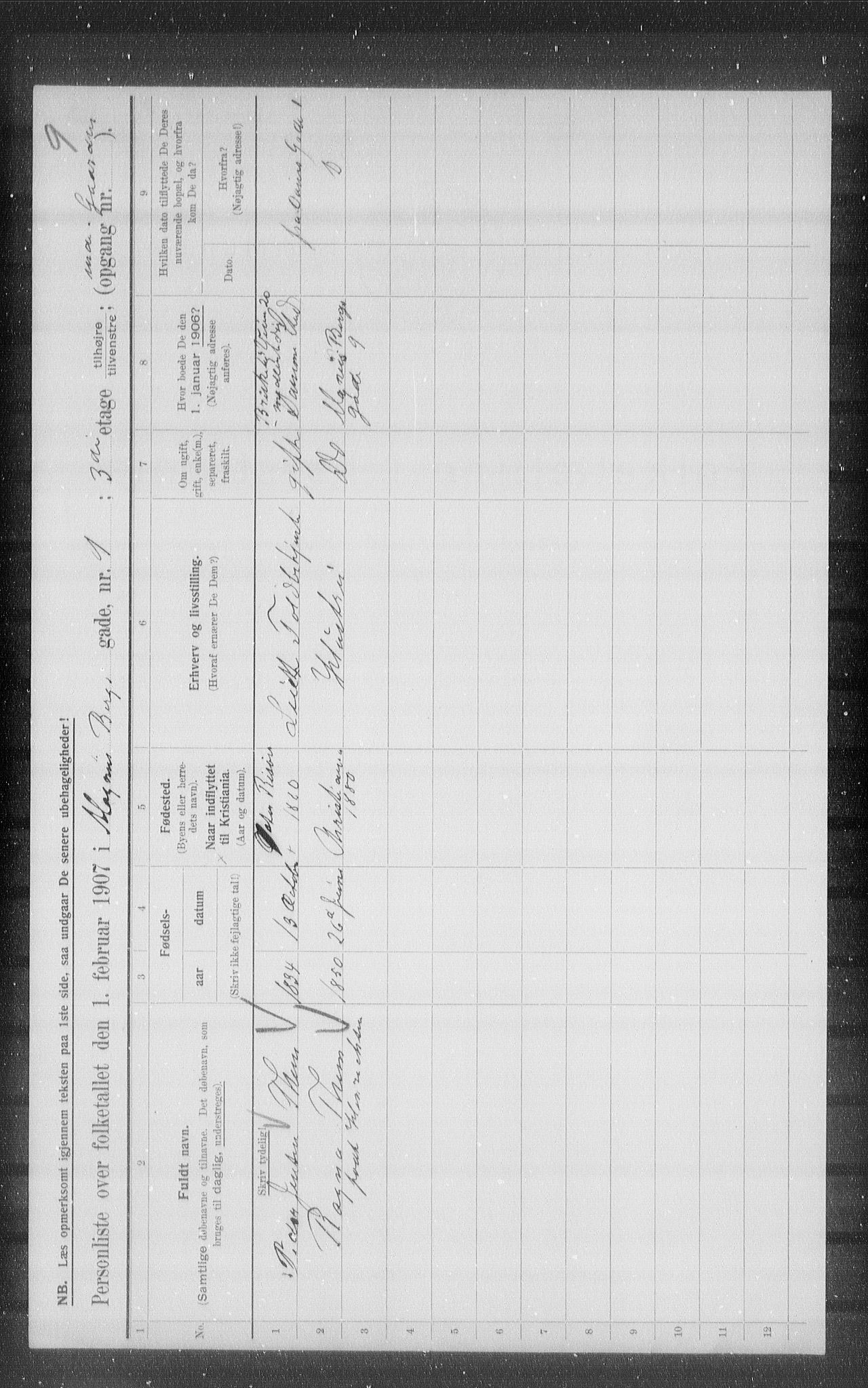 OBA, Municipal Census 1907 for Kristiania, 1907, p. 30225