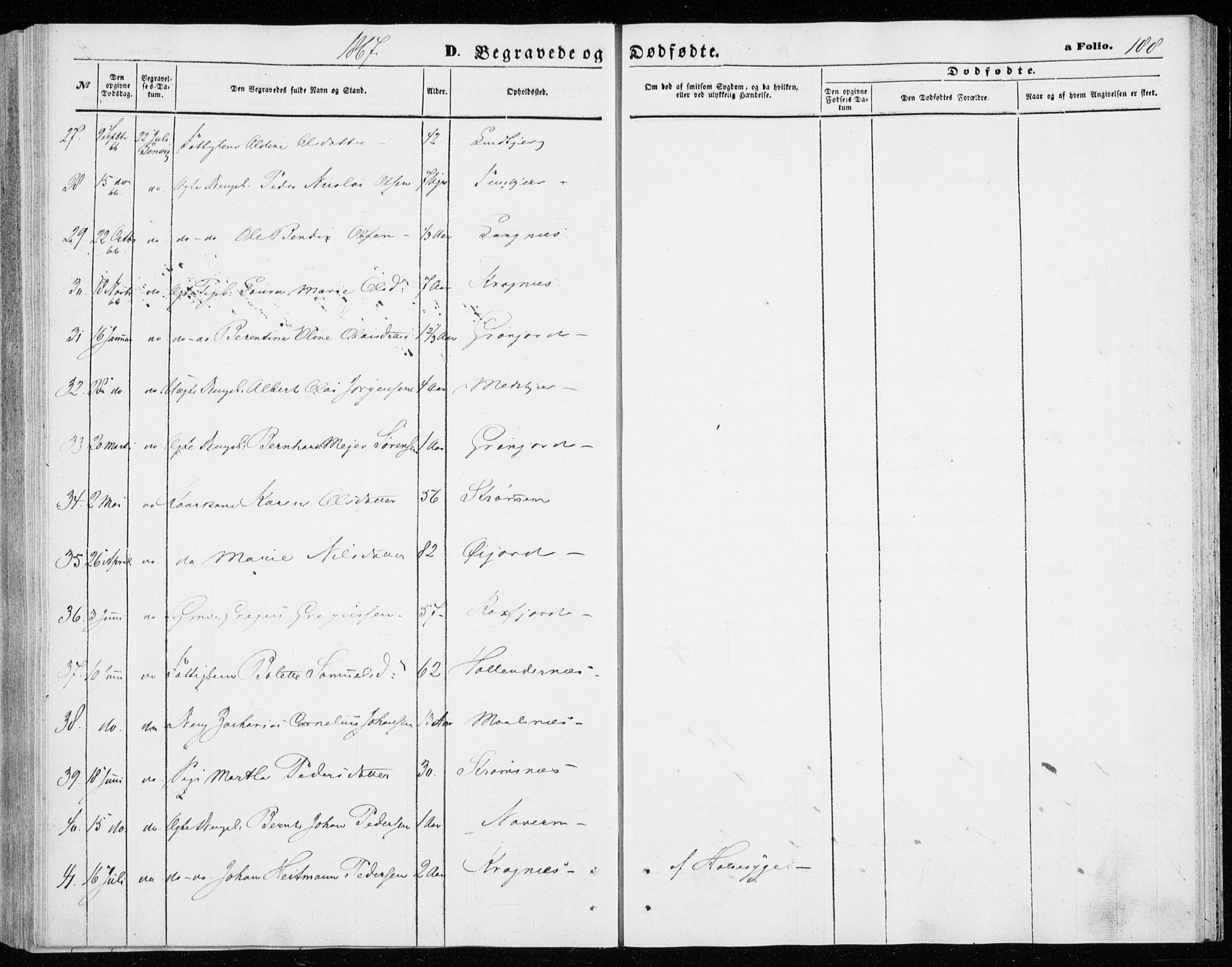 Lenvik sokneprestembete, AV/SATØ-S-1310/H/Ha/Haa/L0009kirke: Parish register (official) no. 9, 1866-1873, p. 188