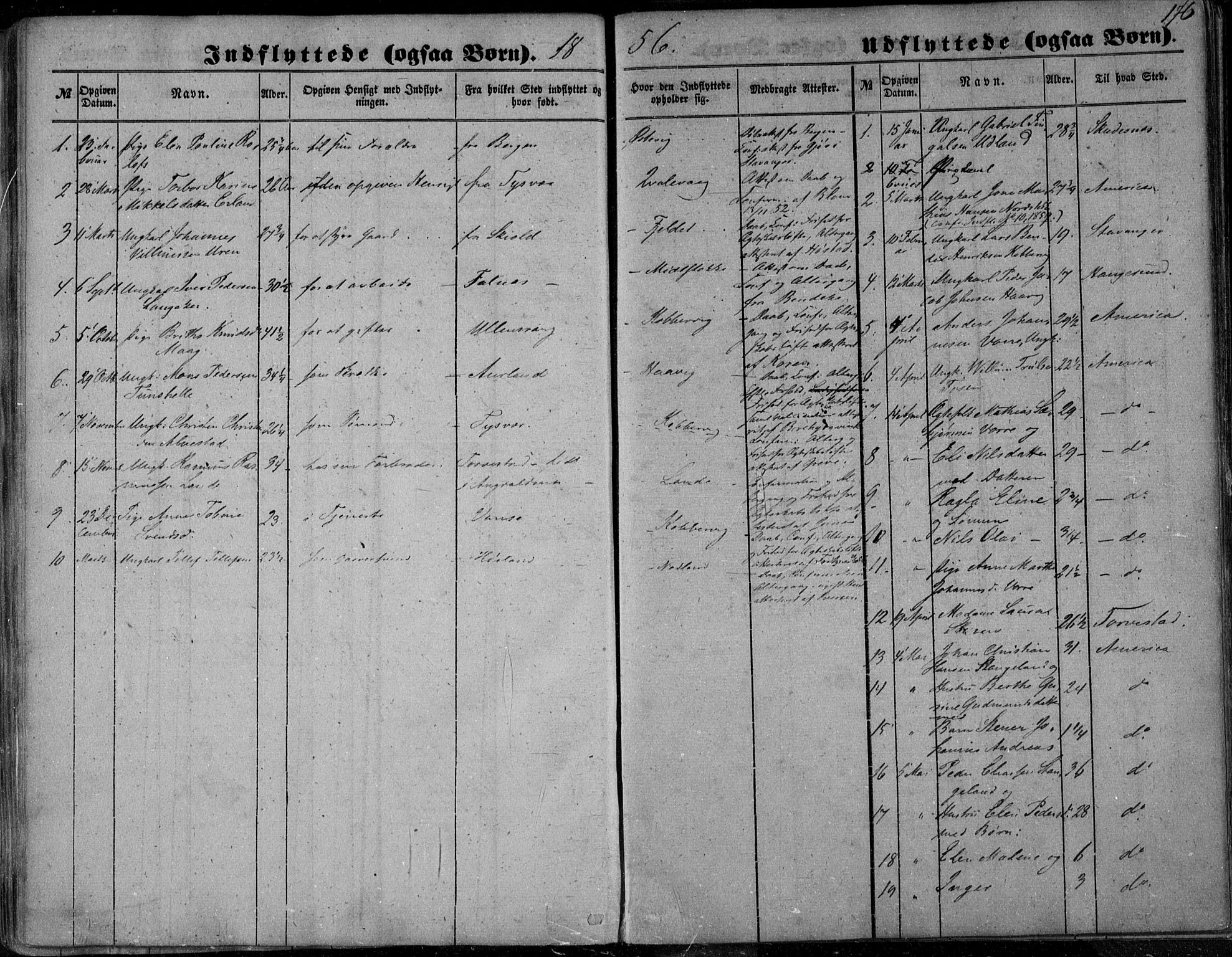 Avaldsnes sokneprestkontor, SAST/A -101851/H/Ha/Haa/L0008: Parish register (official) no. A 8, 1847-1857, p. 176