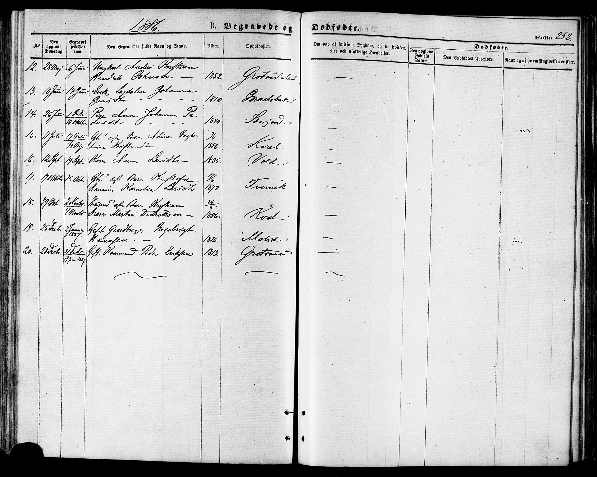 Ministerialprotokoller, klokkerbøker og fødselsregistre - Nordland, AV/SAT-A-1459/846/L0645: Parish register (official) no. 846A03, 1872-1886, p. 252