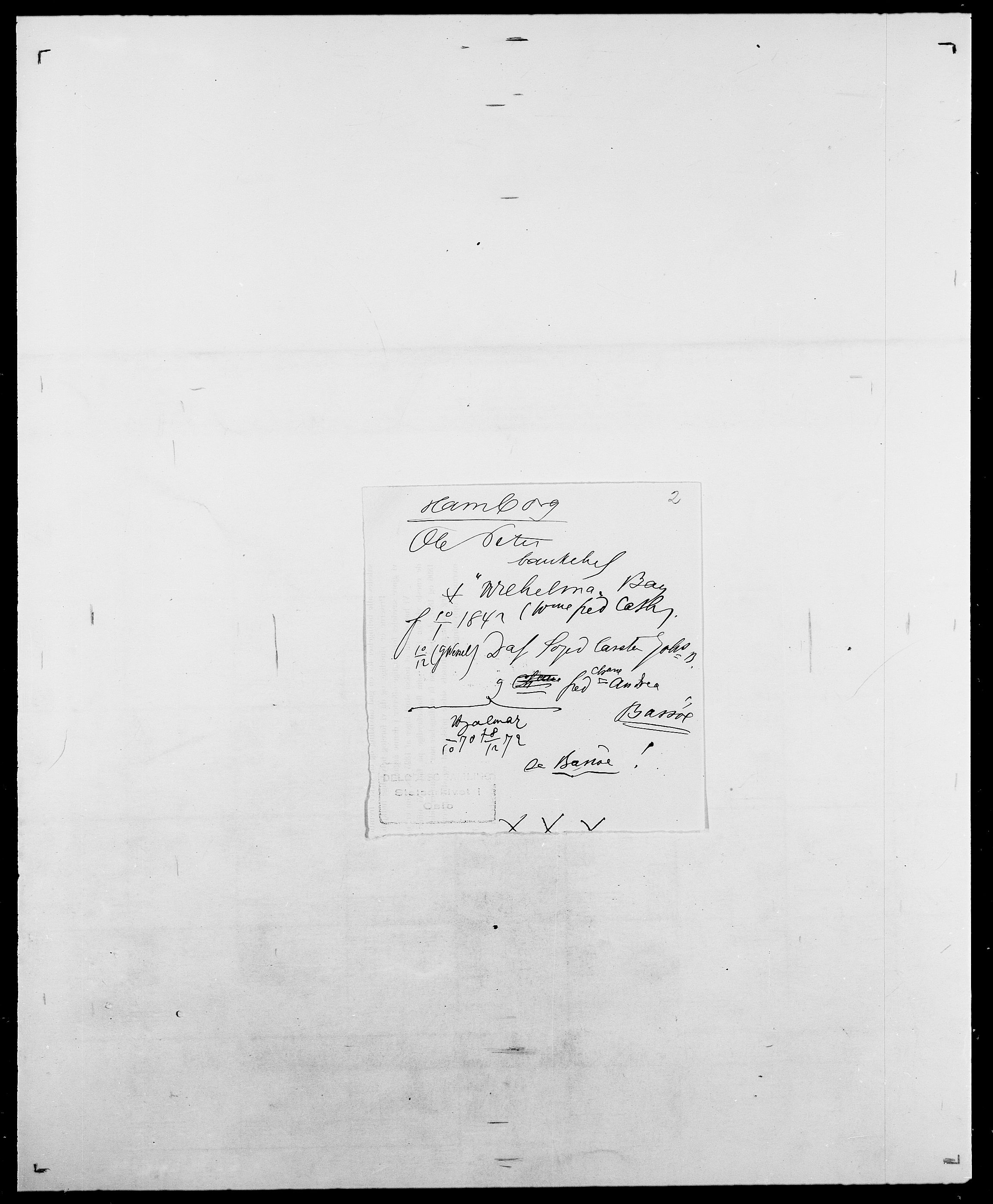 Delgobe, Charles Antoine - samling, AV/SAO-PAO-0038/D/Da/L0016: Hamborg - Hektoen, p. 3