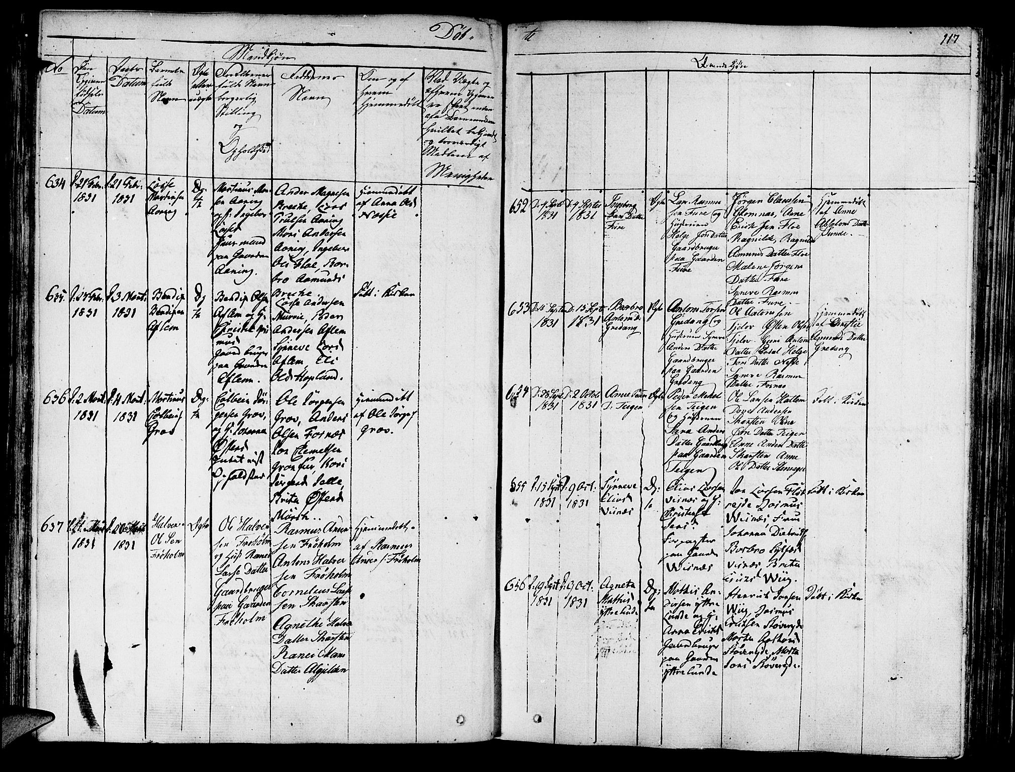 Innvik sokneprestembete, AV/SAB-A-80501: Parish register (official) no. A 3, 1820-1832, p. 117