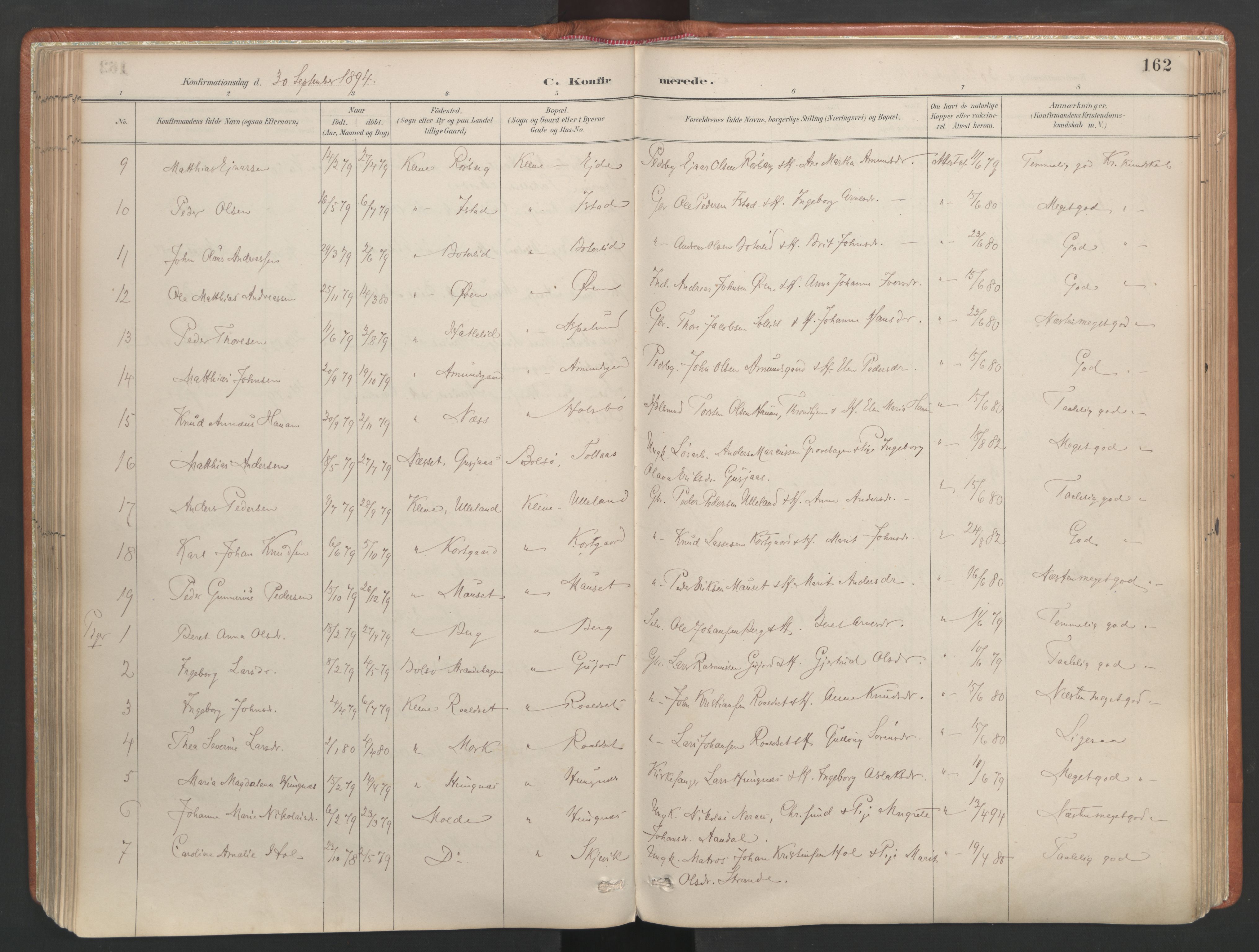 Ministerialprotokoller, klokkerbøker og fødselsregistre - Møre og Romsdal, AV/SAT-A-1454/557/L0682: Parish register (official) no. 557A04, 1887-1970, p. 162