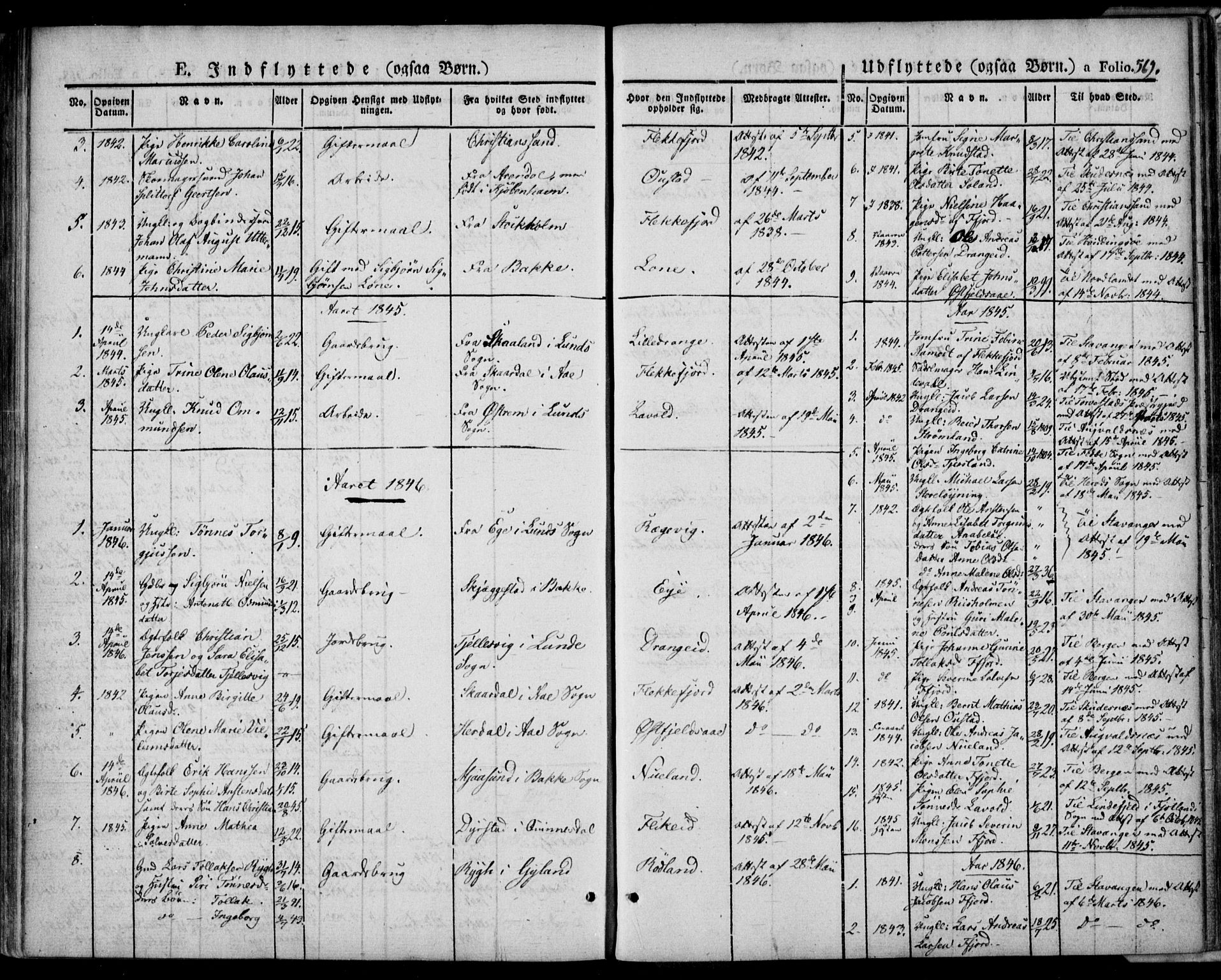 Flekkefjord sokneprestkontor, SAK/1111-0012/F/Fa/Fac/L0004: Parish register (official) no. A 4, 1841-1849, p. 569