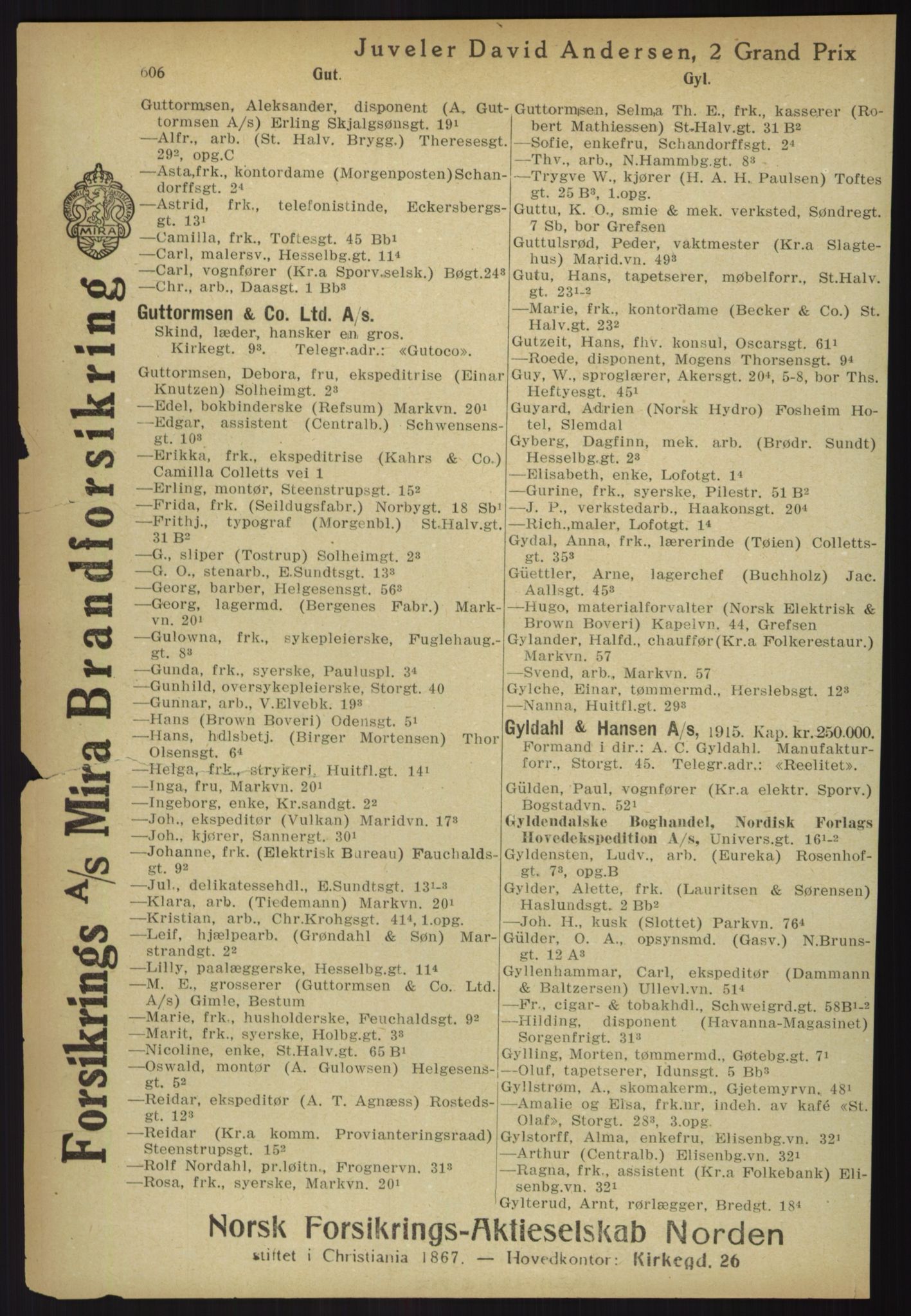 Kristiania/Oslo adressebok, PUBL/-, 1918, p. 631
