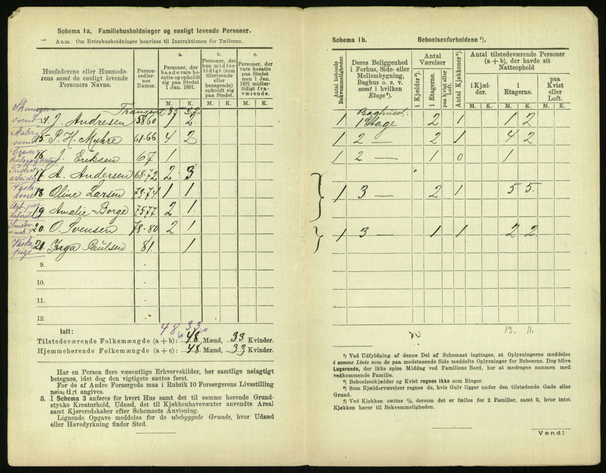 RA, 1891 census for 0301 Kristiania, 1891, p. 146354