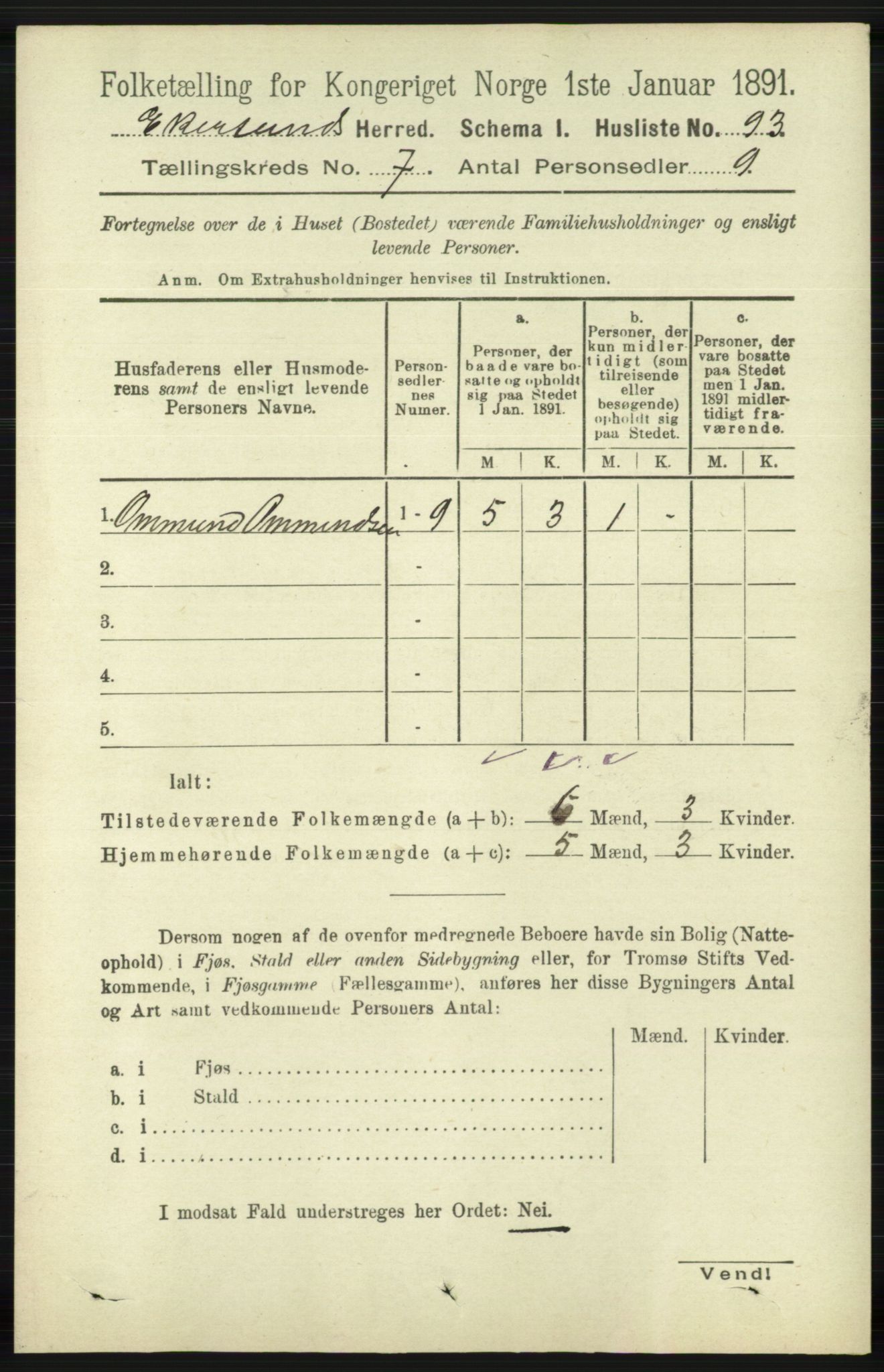 RA, 1891 census for 1116 Eigersund herred, 1891, p. 2818