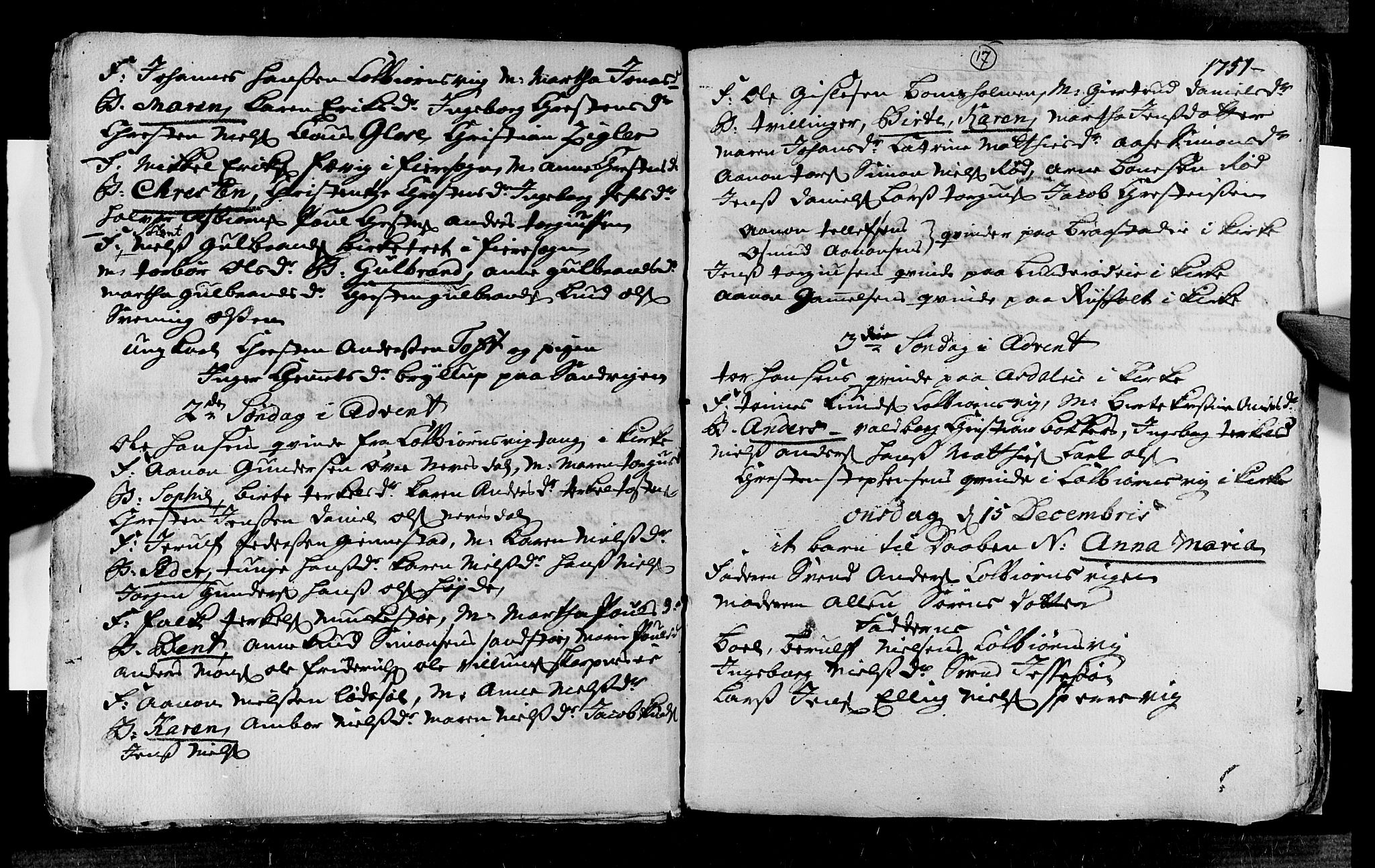 Øyestad sokneprestkontor, AV/SAK-1111-0049/F/Fa/L0005: Parish register (official) no. A 5, 1751-1757, p. 17