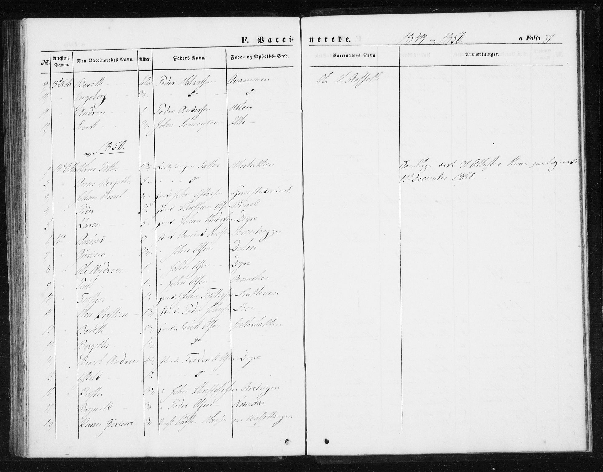 Ministerialprotokoller, klokkerbøker og fødselsregistre - Sør-Trøndelag, SAT/A-1456/608/L0332: Parish register (official) no. 608A01, 1848-1861, p. 77