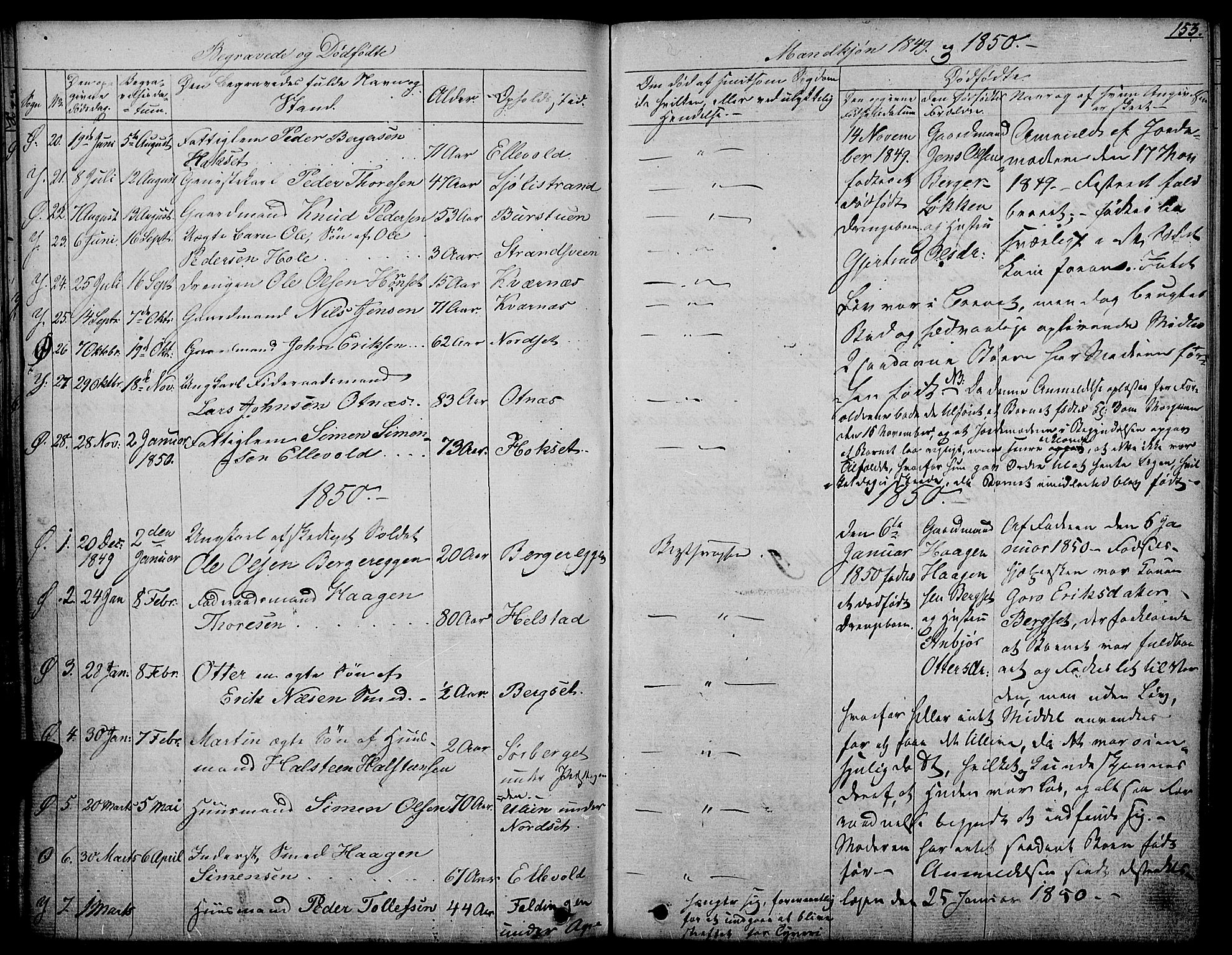 Rendalen prestekontor, AV/SAH-PREST-054/H/Ha/Haa/L0004: Parish register (official) no. 4, 1829-1852, p. 153