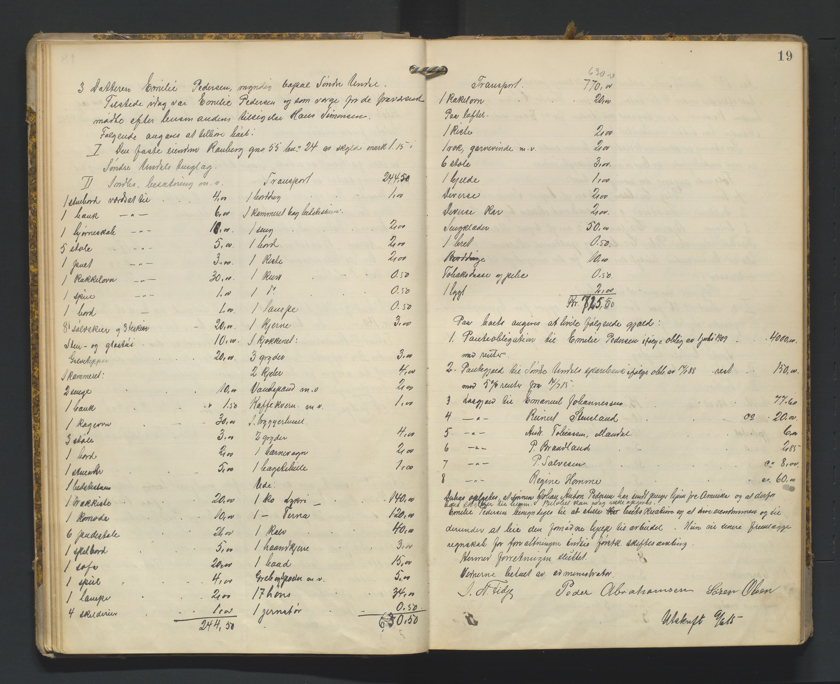 Mandal sorenskriveri, AV/SAK-1221-0005/001/H/Hc/L0065: Skifteregistreringsprotokoll nr 21 Sør-Audnedal, 1915-1931, p. 19