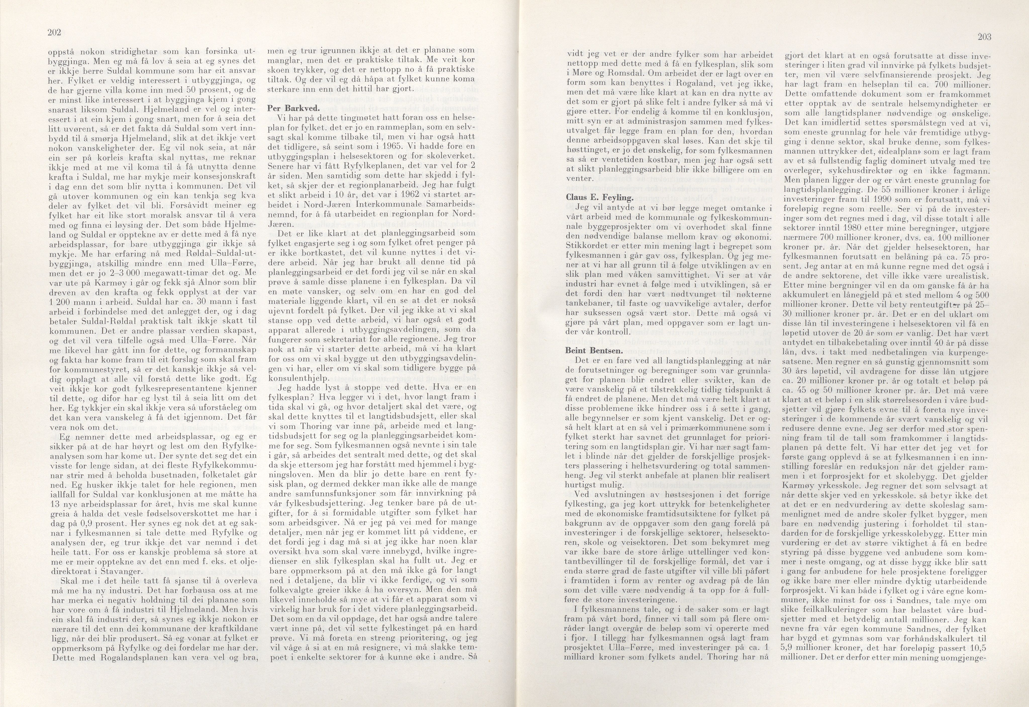 Rogaland fylkeskommune - Fylkesrådmannen , IKAR/A-900/A/Aa/Aaa/L0092: Møtebok , 1972, p. 202-203