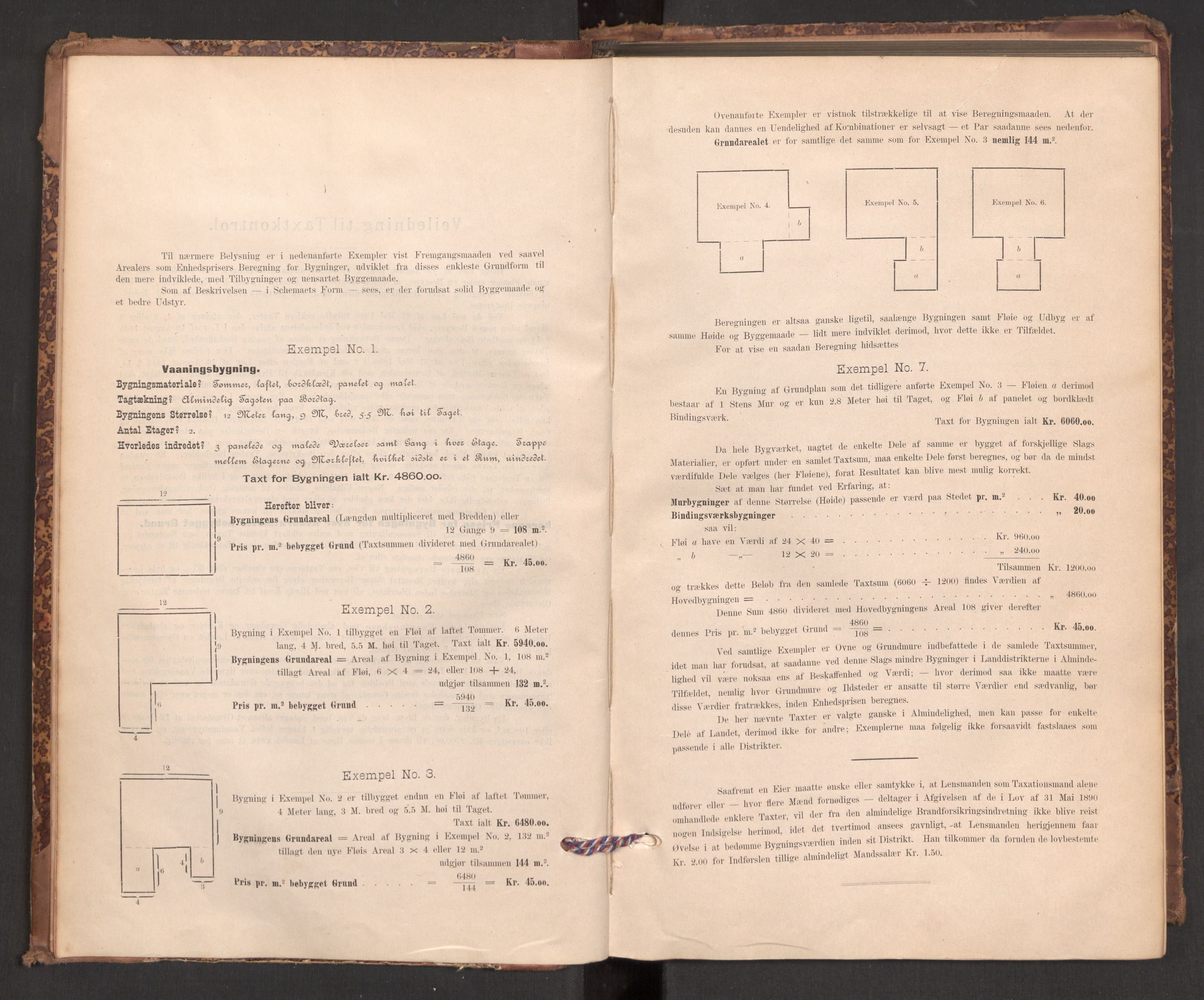 Norges brannkasse, branntakster Tune, AV/SAO-A-11375/F/Fb/L0001: Branntakstprotokoll, 1895-1909