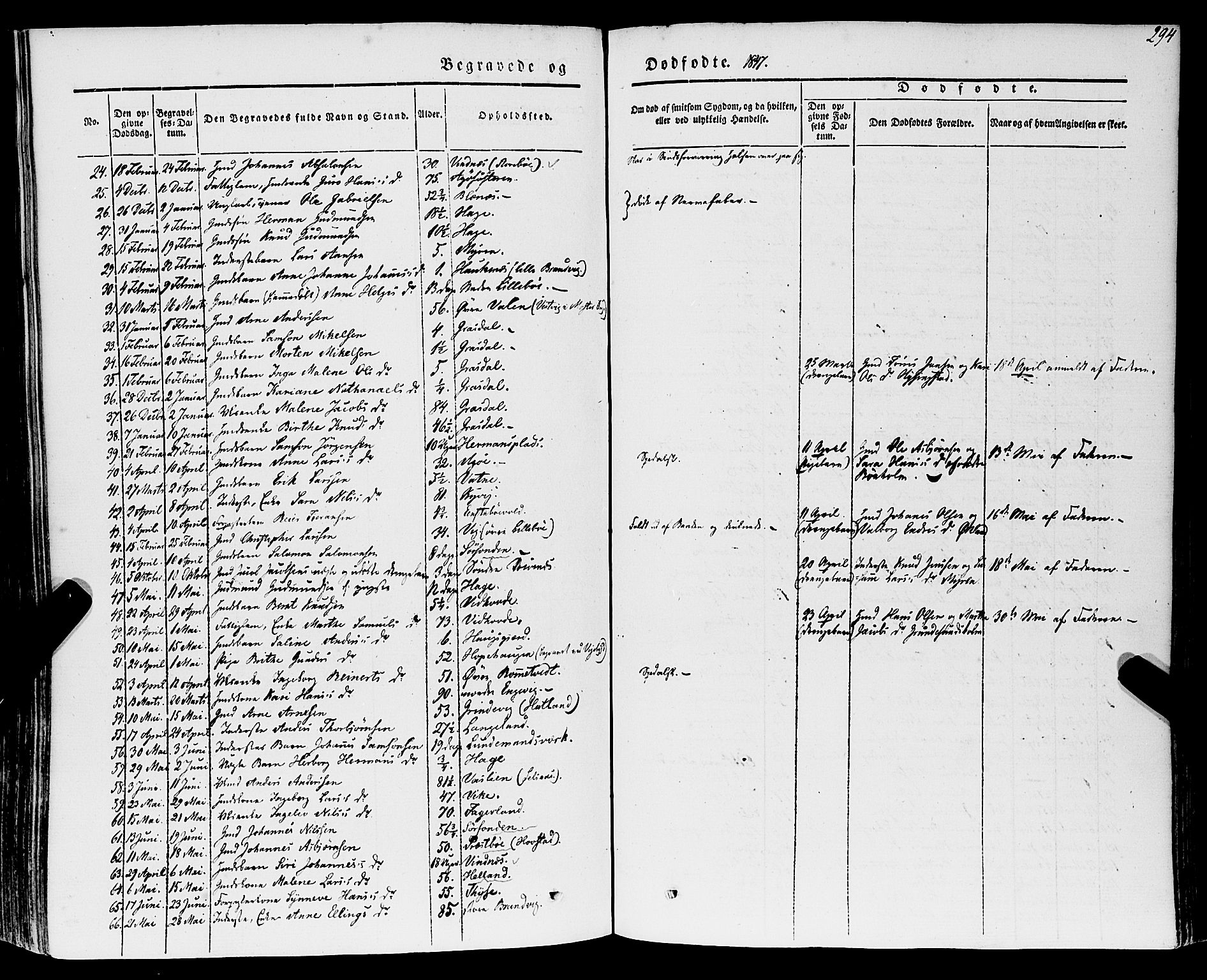 Stord sokneprestembete, AV/SAB-A-78201/H/Haa: Parish register (official) no. A 7, 1841-1861, p. 294