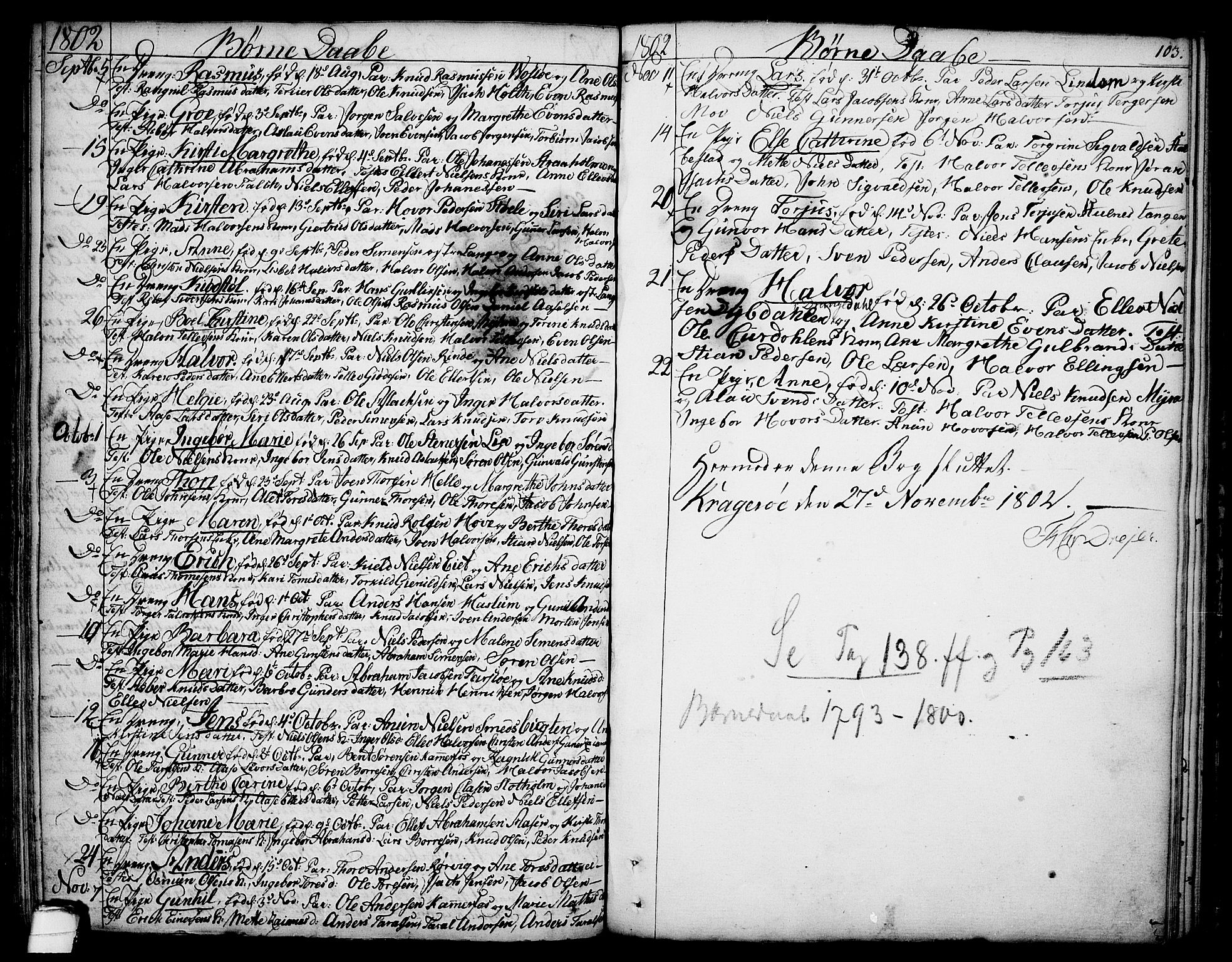 Sannidal kirkebøker, SAKO/A-296/F/Fa/L0002: Parish register (official) no. 2, 1767-1802, p. 103