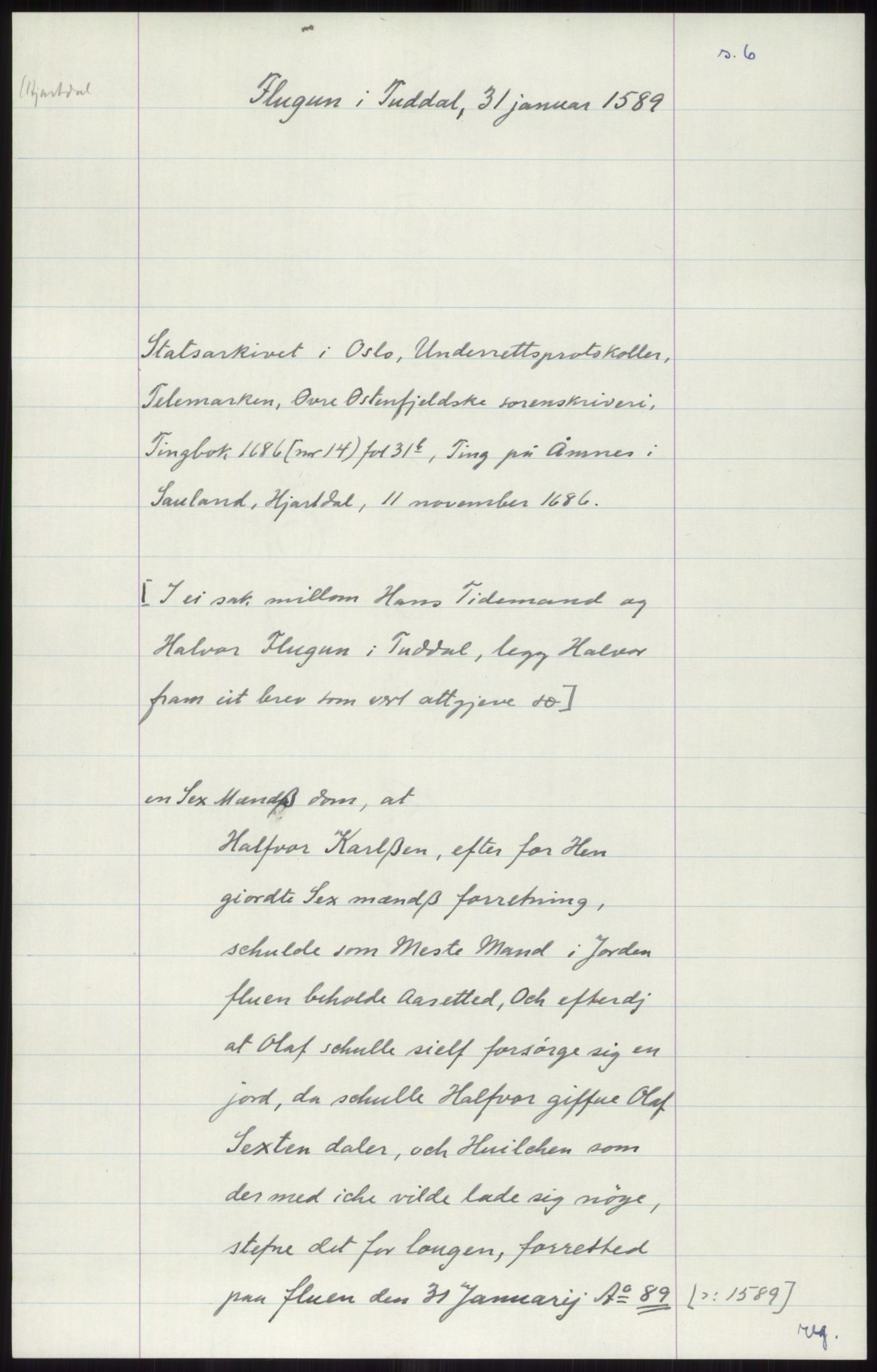 Samlinger til kildeutgivelse, Diplomavskriftsamlingen, AV/RA-EA-4053/H/Ha, p. 2125