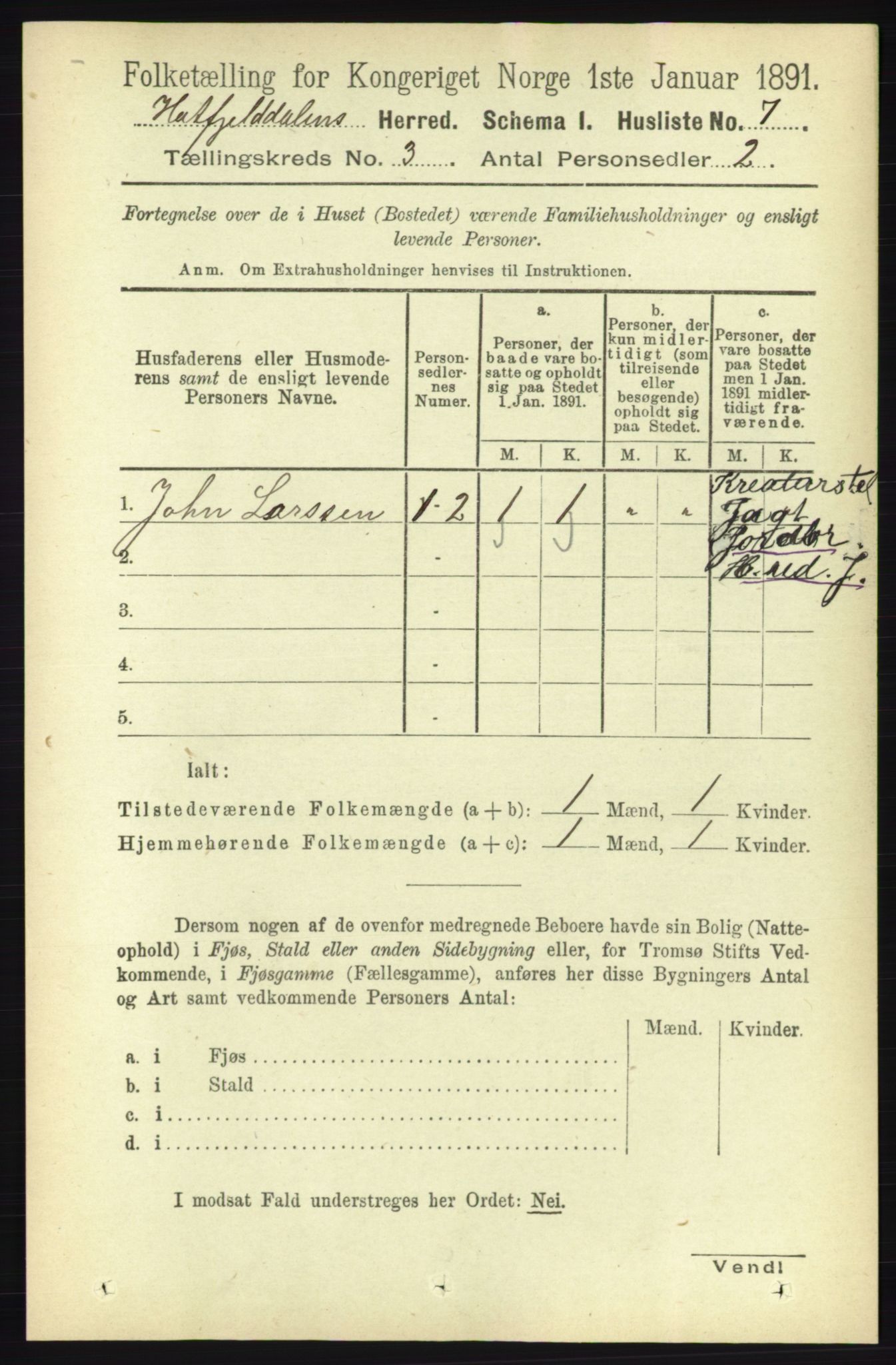 RA, 1891 census for 1826 Hattfjelldal, 1891, p. 604