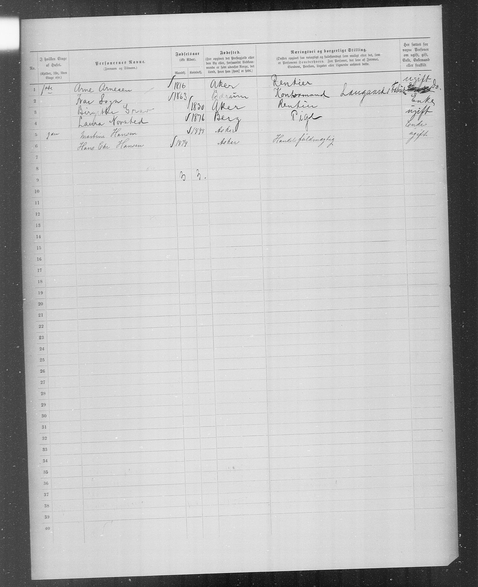 OBA, Municipal Census 1899 for Kristiania, 1899, p. 3157