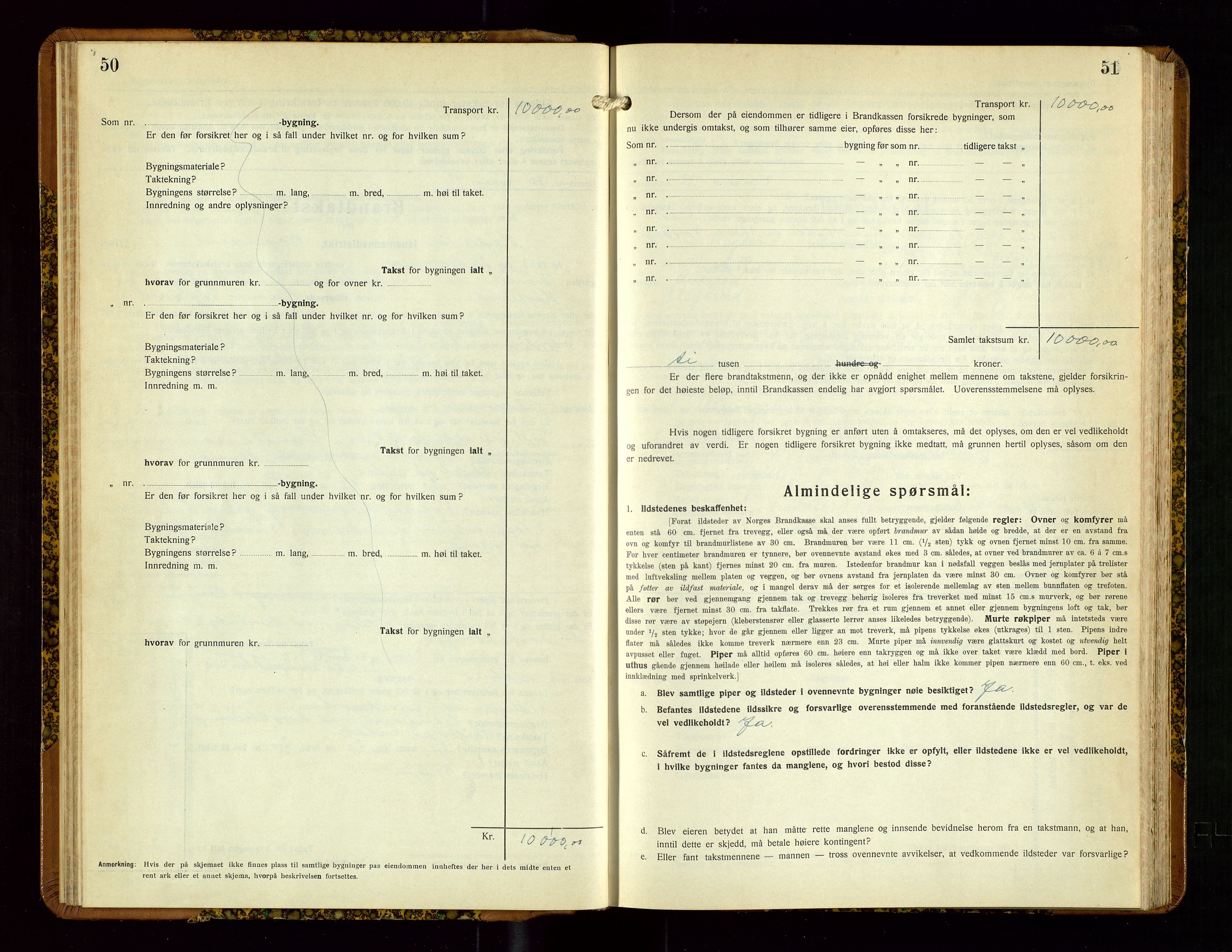 Høyland/Sandnes lensmannskontor, AV/SAST-A-100166/Gob/L0005: "Brandtakstprotokoll", 1933-1936, p. 50-51