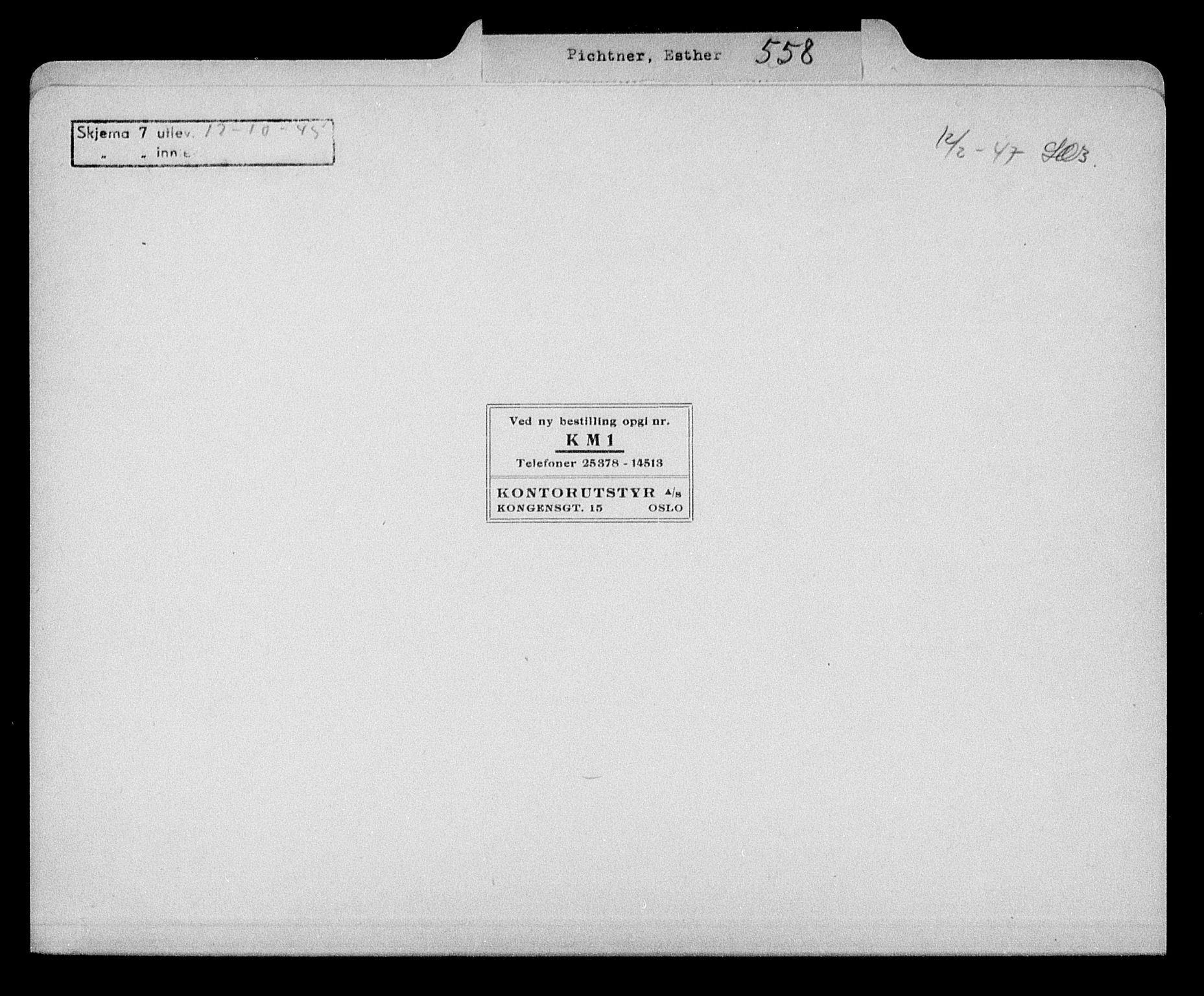 Justisdepartementet, Tilbakeføringskontoret for inndratte formuer, AV/RA-S-1564/H/Hc/Hcc/L0969: --, 1945-1947, p. 15