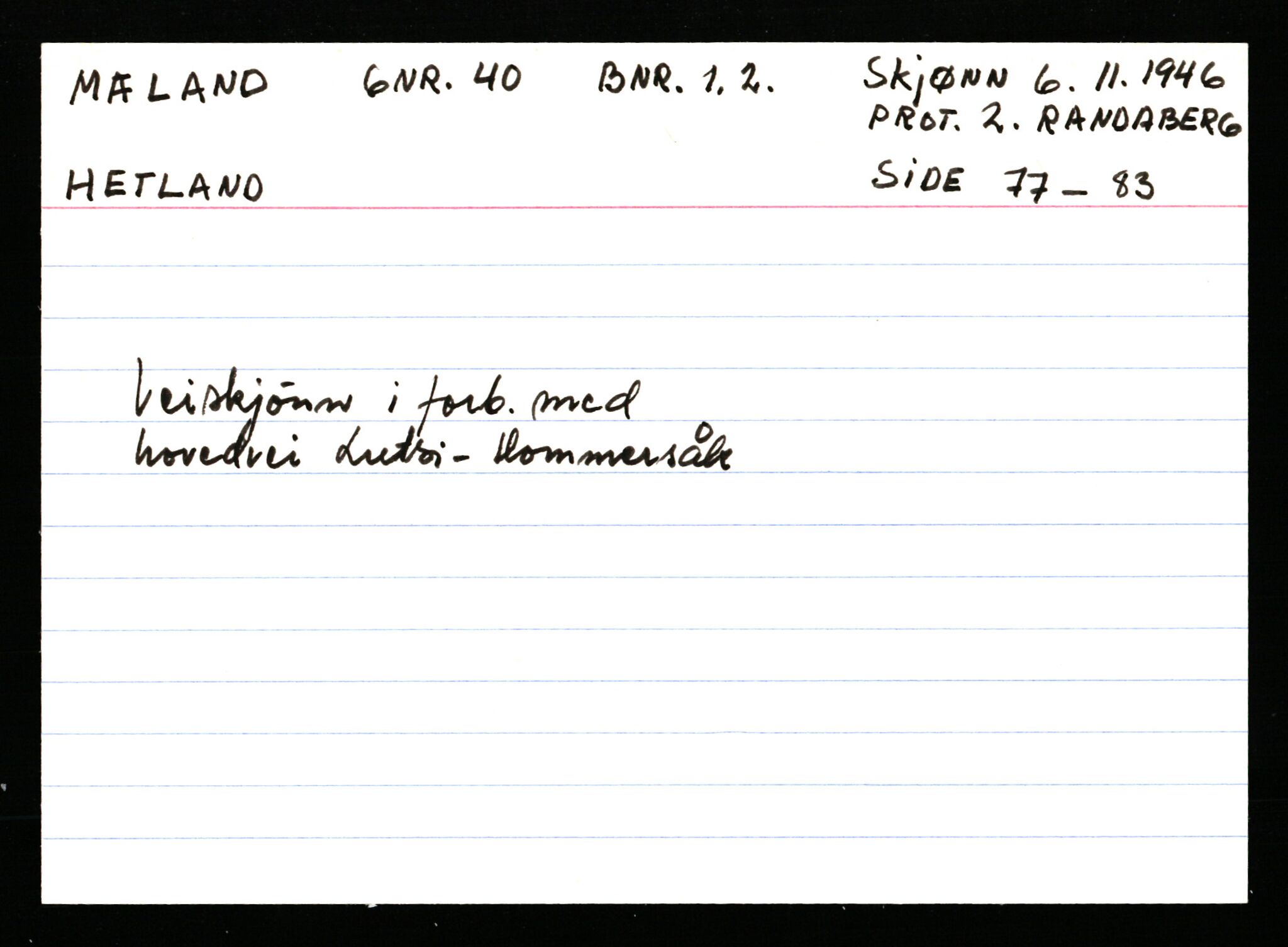 Statsarkivet i Stavanger, AV/SAST-A-101971/03/Y/Ym/L0040: Åstedskort sortert etter gårdsnavn: Mykje - Navrestad, 1600-1950, p. 182