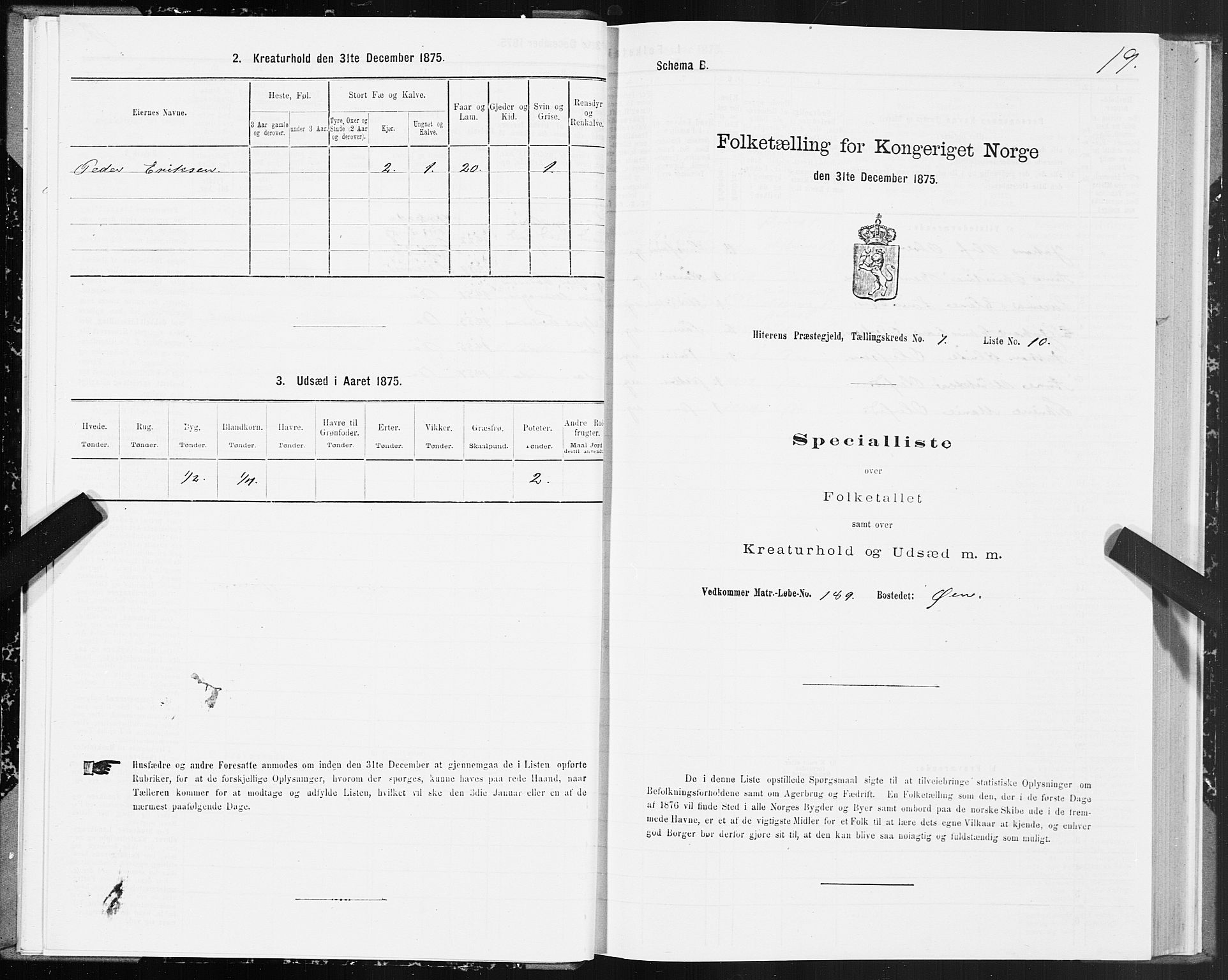 SAT, 1875 census for 1617P Hitra, 1875, p. 4019