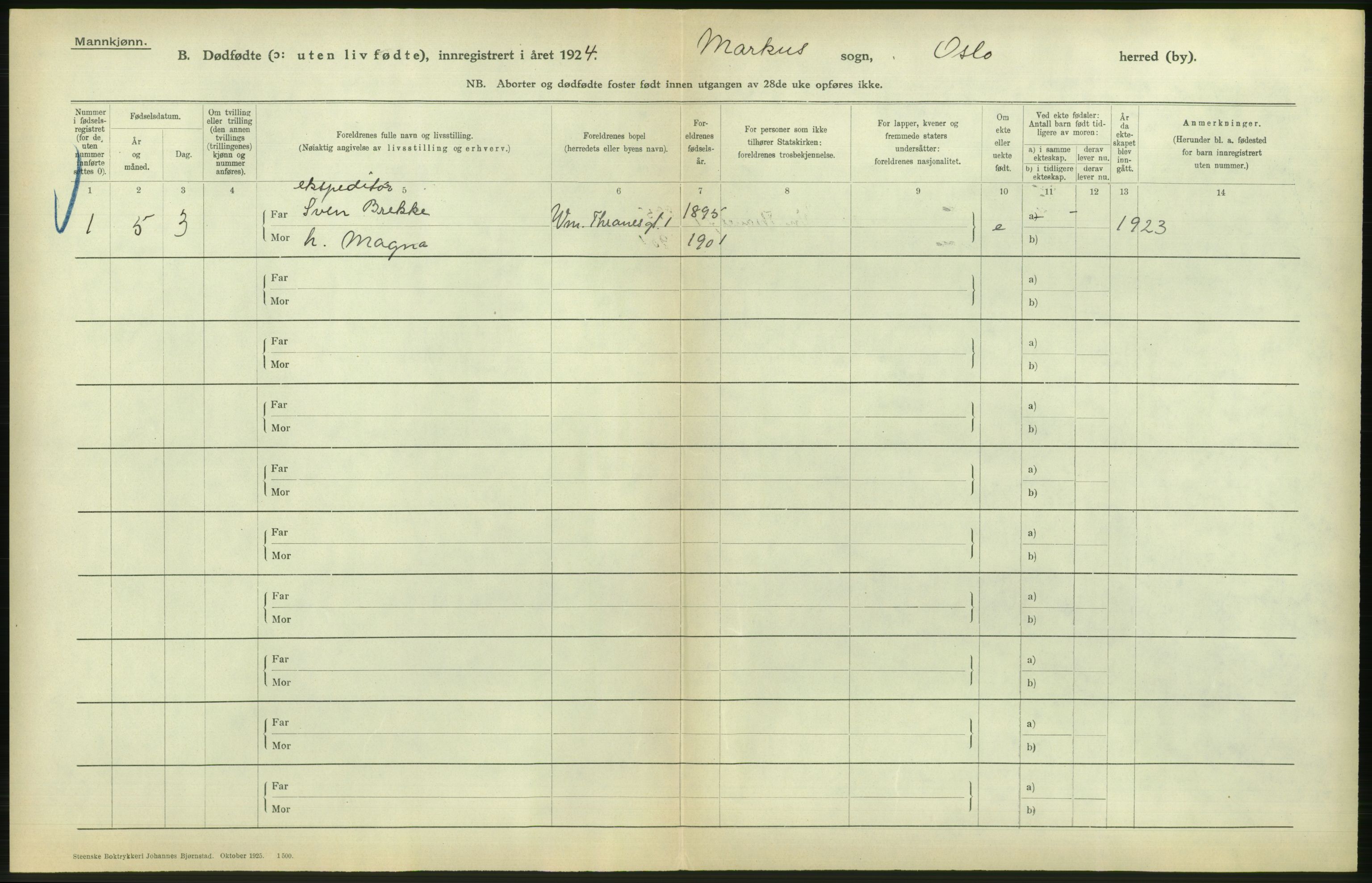 Statistisk sentralbyrå, Sosiodemografiske emner, Befolkning, AV/RA-S-2228/D/Df/Dfc/Dfcd/L0009: Kristiania: Døde kvinner, dødfødte, 1924, p. 640