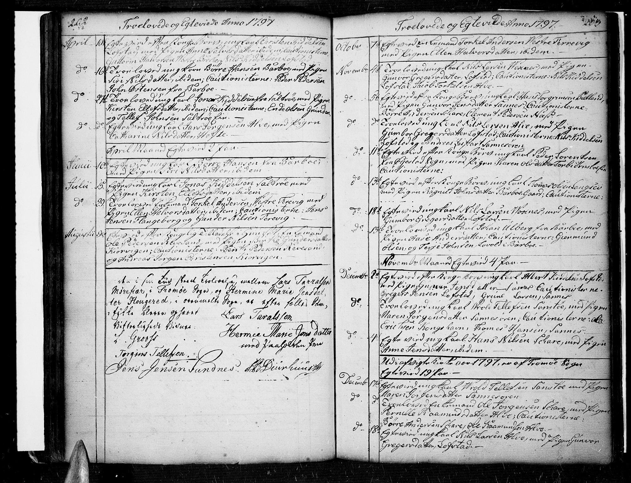 Tromøy sokneprestkontor, AV/SAK-1111-0041/F/Fa/L0002: Parish register (official) no. A 2, 1773-1808, p. 202-203