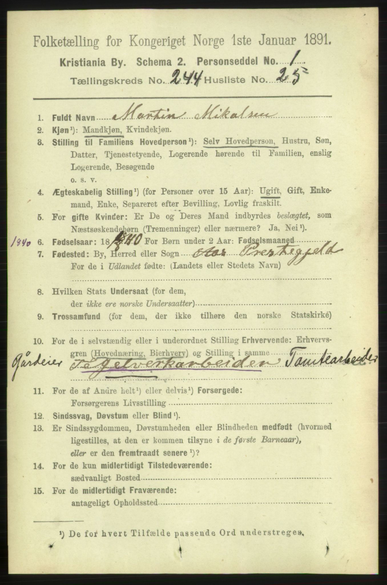 RA, 1891 census for 0301 Kristiania, 1891, p. 149064