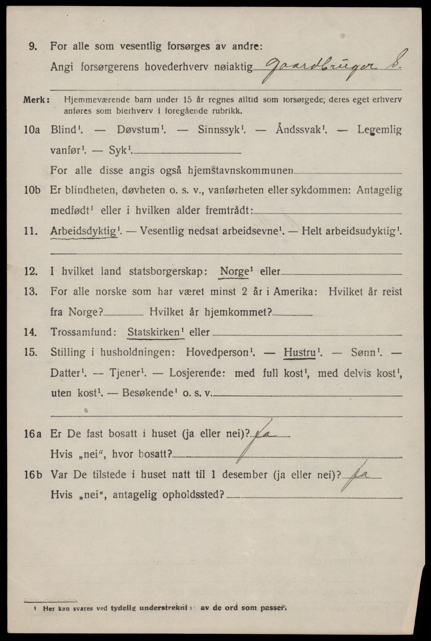 SAST, 1920 census for Suldal, 1920, p. 905