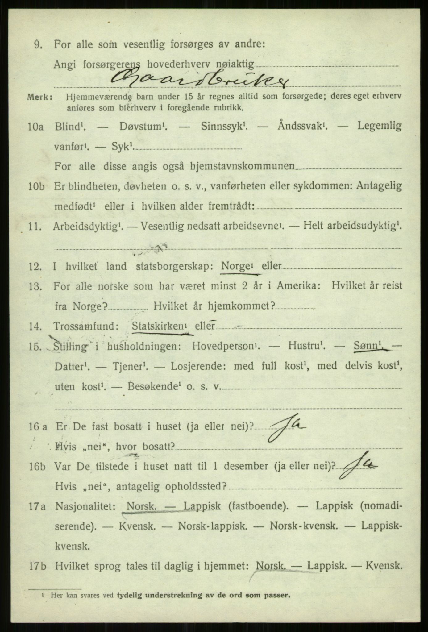 SATØ, 1920 census for Helgøy, 1920, p. 2335