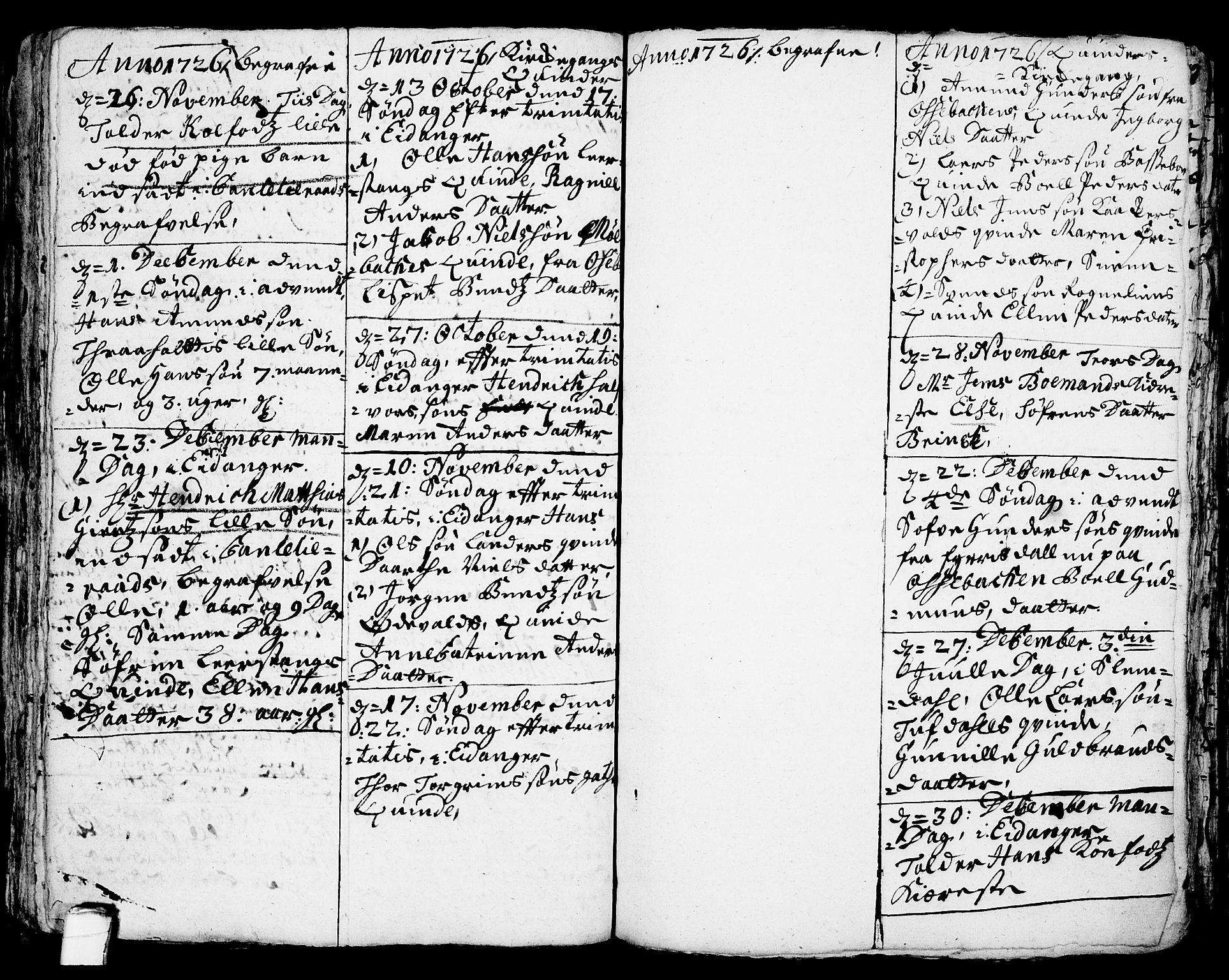 Eidanger kirkebøker, AV/SAKO-A-261/F/Fa/L0003: Parish register (official) no. 3, 1719-1732