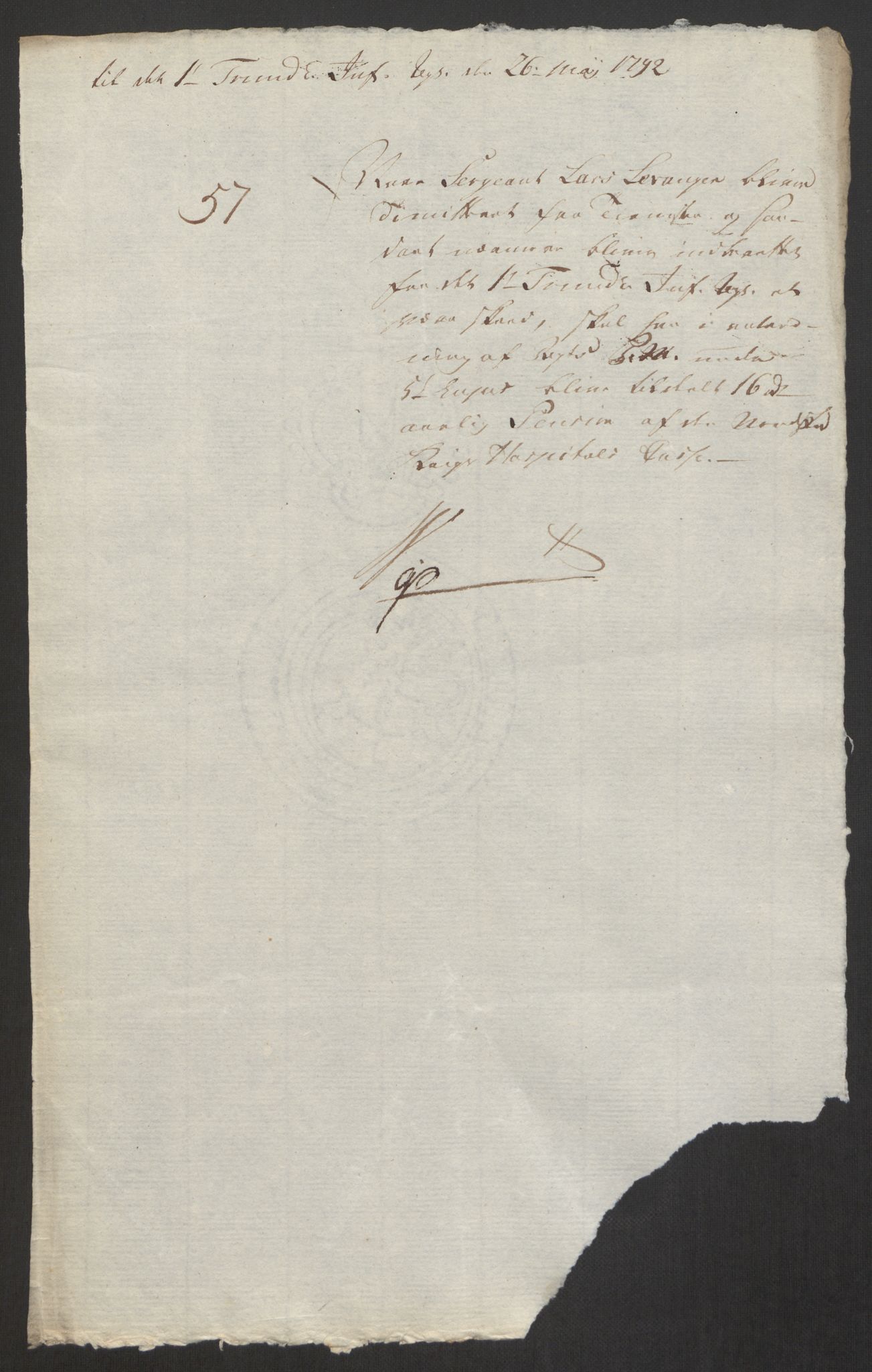 Forsvaret, Den norske kvesthuskasse/krigshospitalkasse, AV/RA-RAFA-1887/F/Fa/L0008: Konsepter, 1790-1793, p. 834