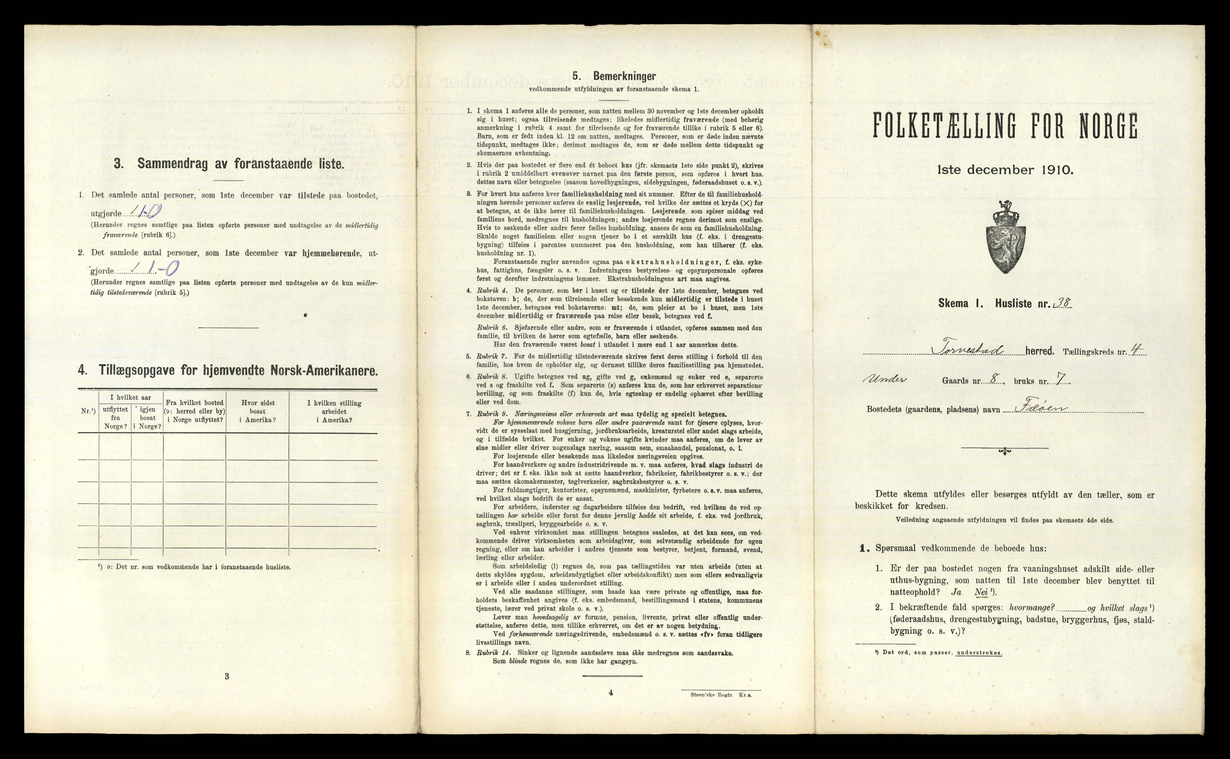 RA, 1910 census for Torvastad, 1910, p. 715