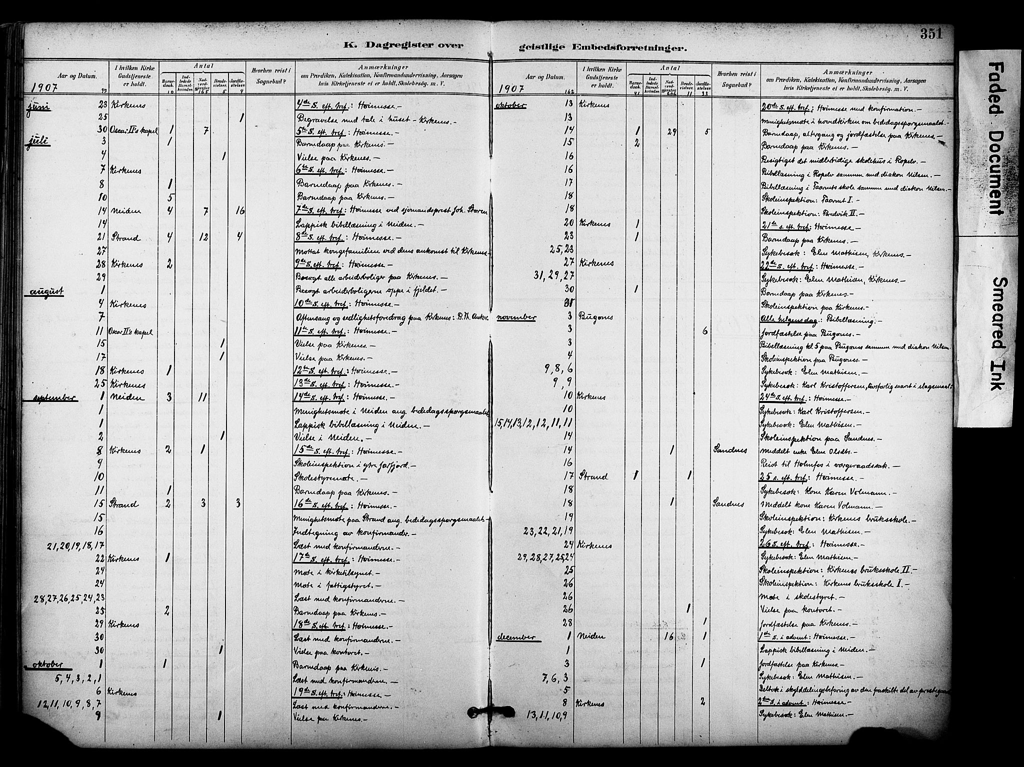 Sør-Varanger sokneprestkontor, AV/SATØ-S-1331/H/Ha/L0004kirke: Parish register (official) no. 4, 1891-1908, p. 351