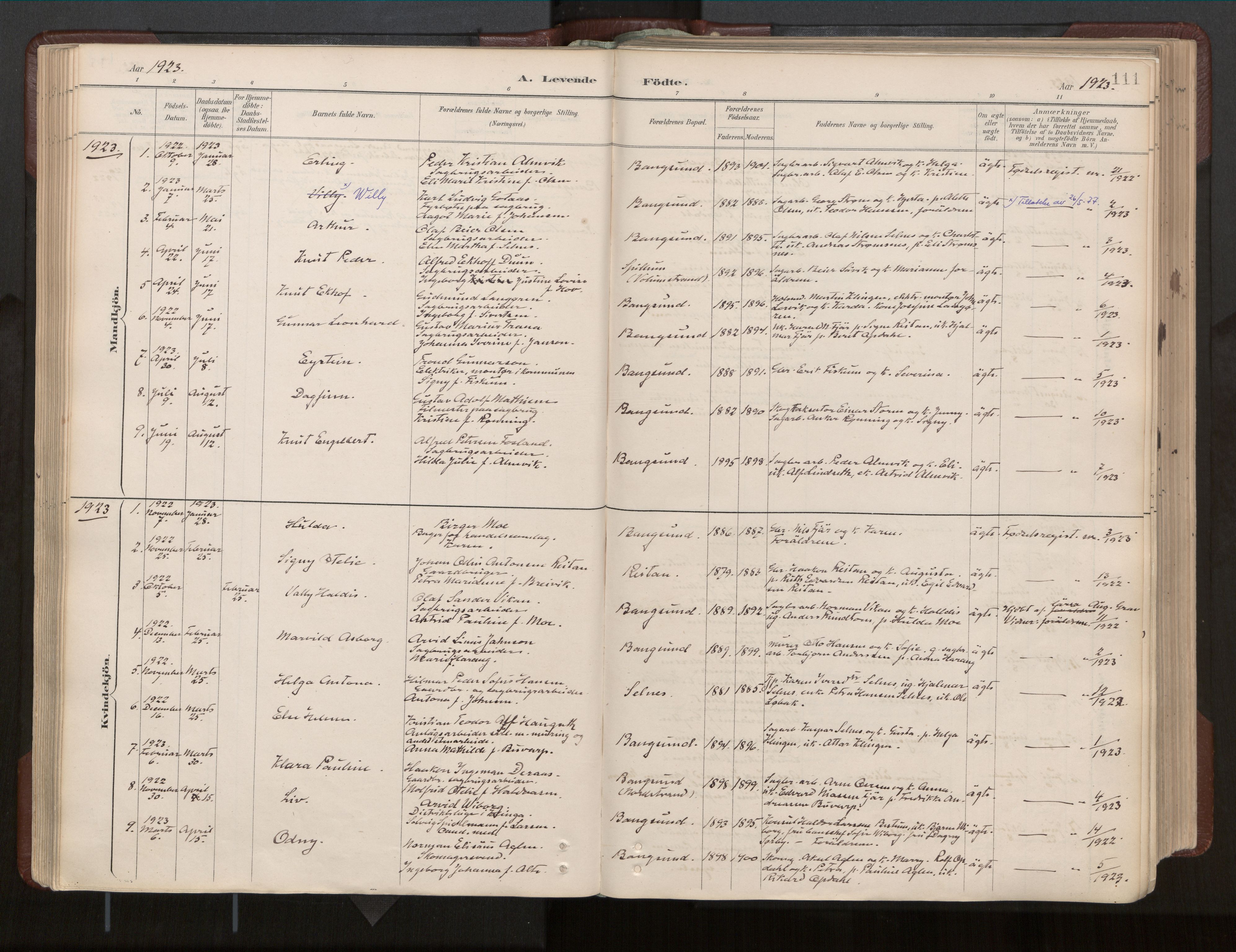 Ministerialprotokoller, klokkerbøker og fødselsregistre - Nord-Trøndelag, SAT/A-1458/770/L0589: Parish register (official) no. 770A03, 1887-1929, p. 111