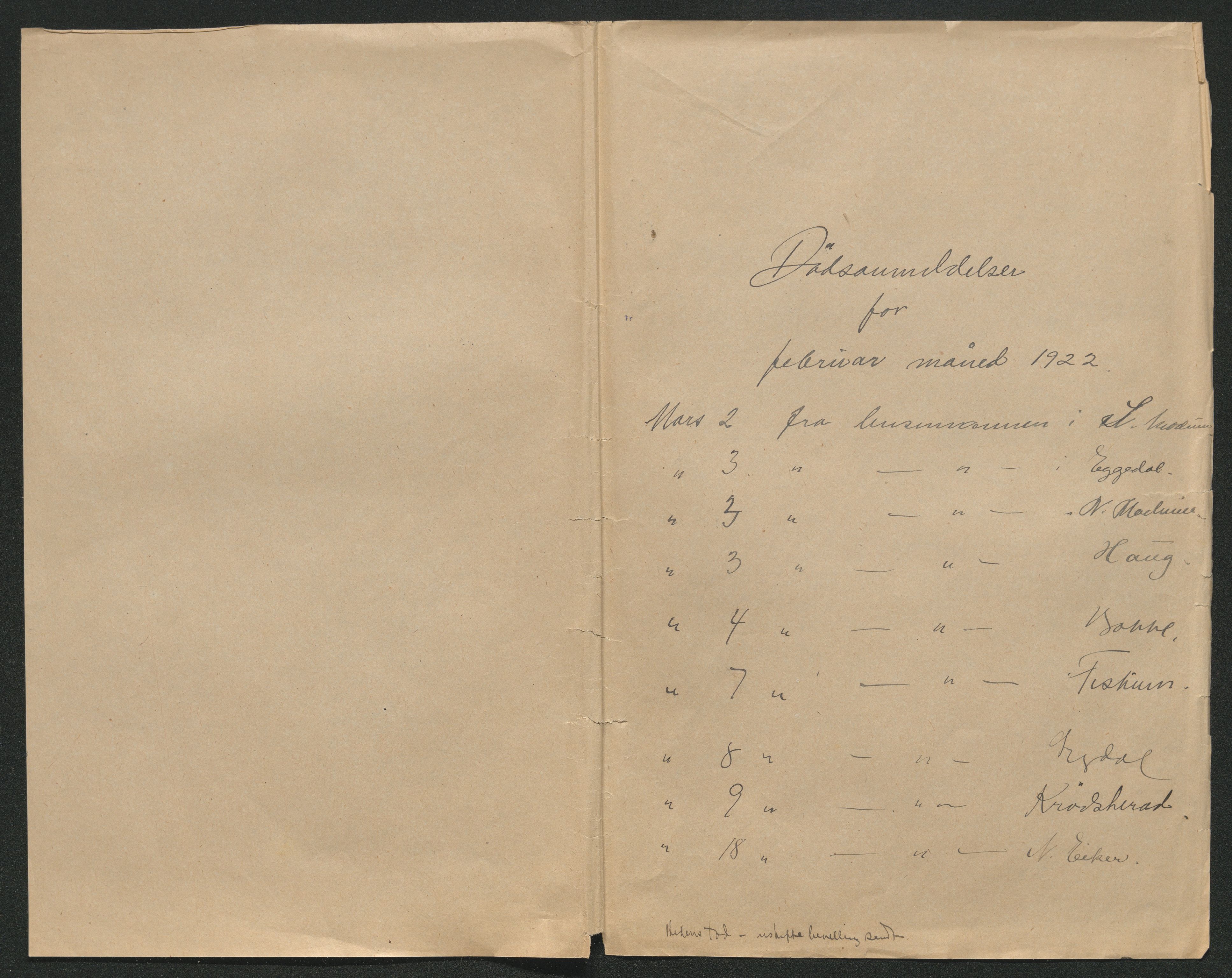 Eiker, Modum og Sigdal sorenskriveri, AV/SAKO-A-123/H/Ha/Hab/L0041: Dødsfallsmeldinger, 1922-1923, p. 50