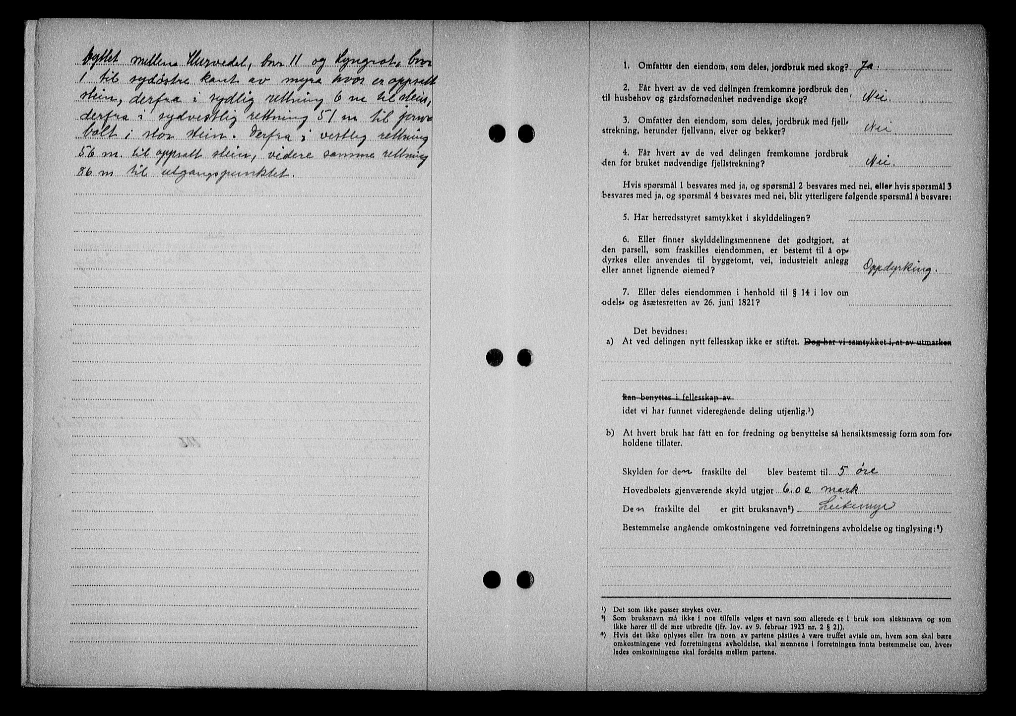 Nedenes sorenskriveri, AV/SAK-1221-0006/G/Gb/Gba/L0051: Mortgage book no. A-V, 1943-1944, Diary no: : 1095/1943