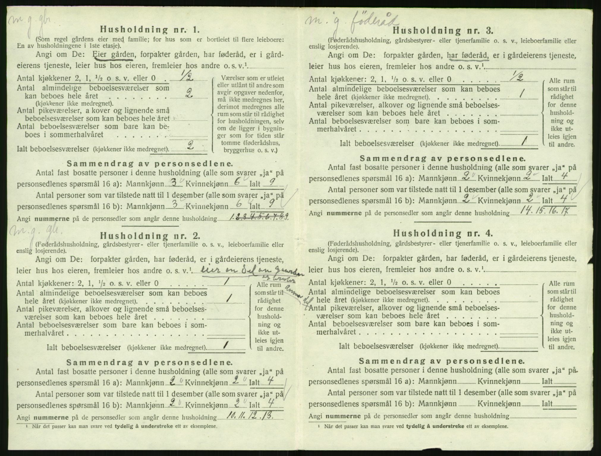 SAT, 1920 census for Ulstein, 1920, p. 605