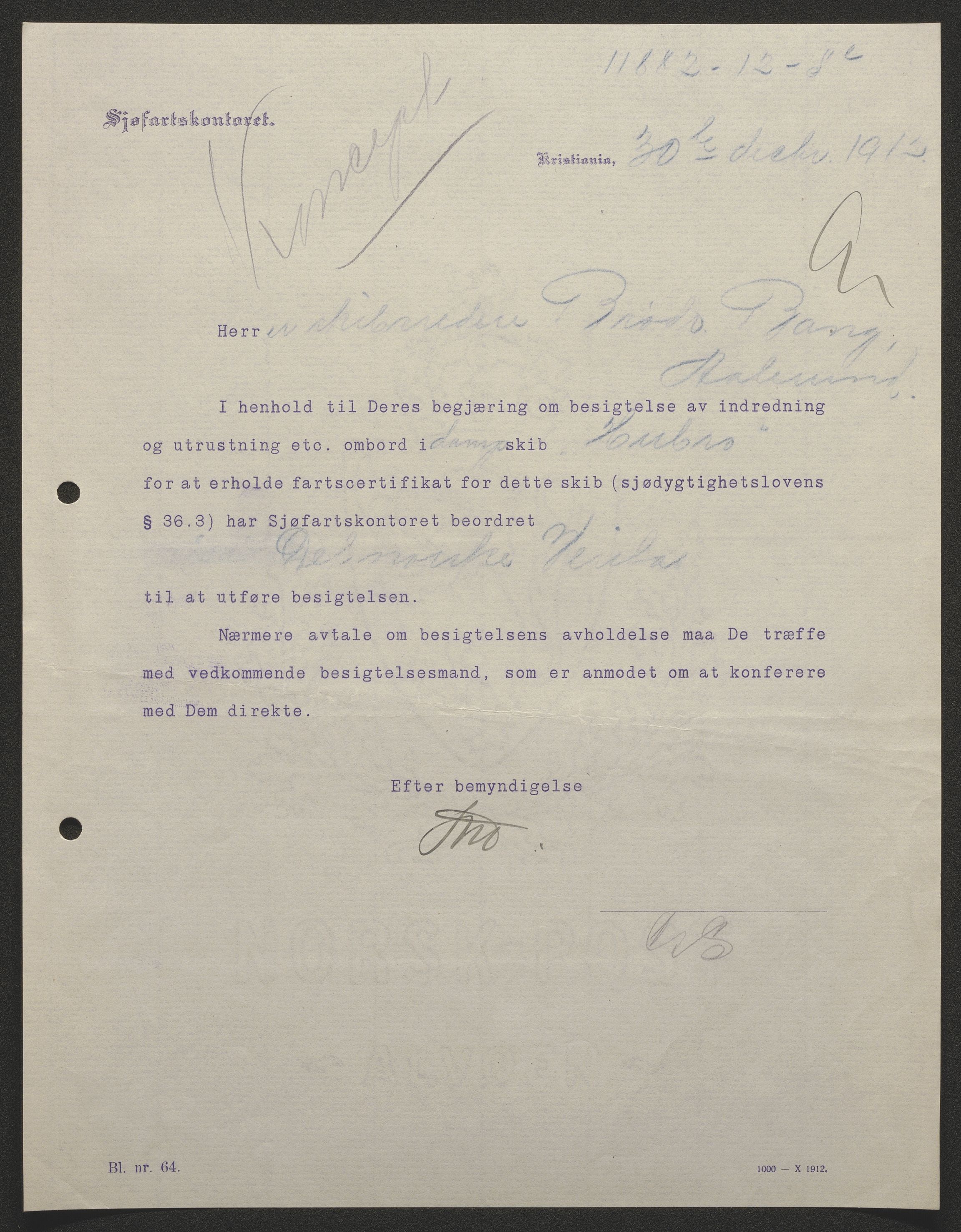 Sjøfartsdirektoratet med forløpere, skipsmapper slettede skip, AV/RA-S-4998/F/Fa/L0519: --, 1850-1922, p. 68