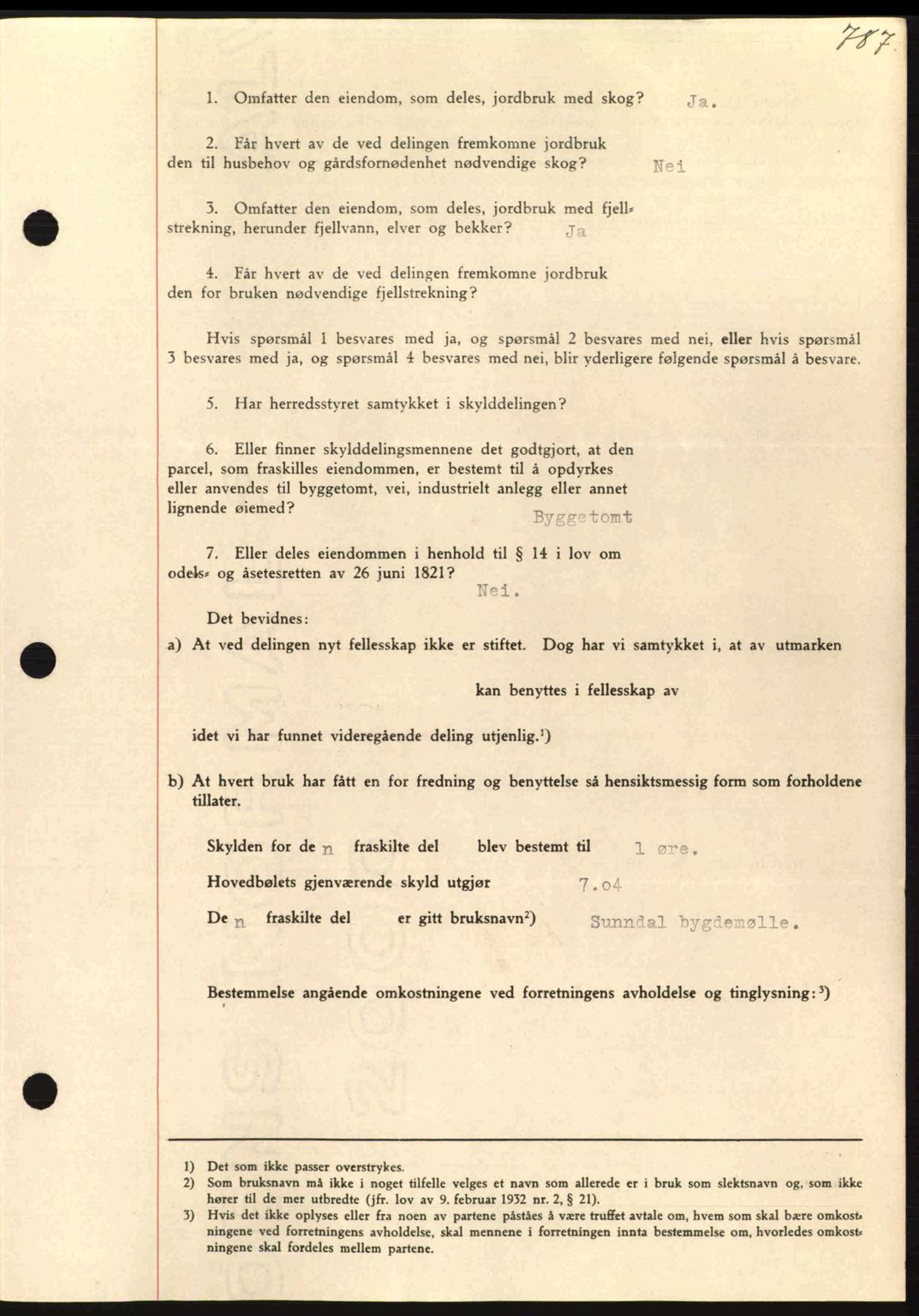 Nordmøre sorenskriveri, AV/SAT-A-4132/1/2/2Ca: Mortgage book no. A87, 1939-1940, Diary no: : 3618/1939