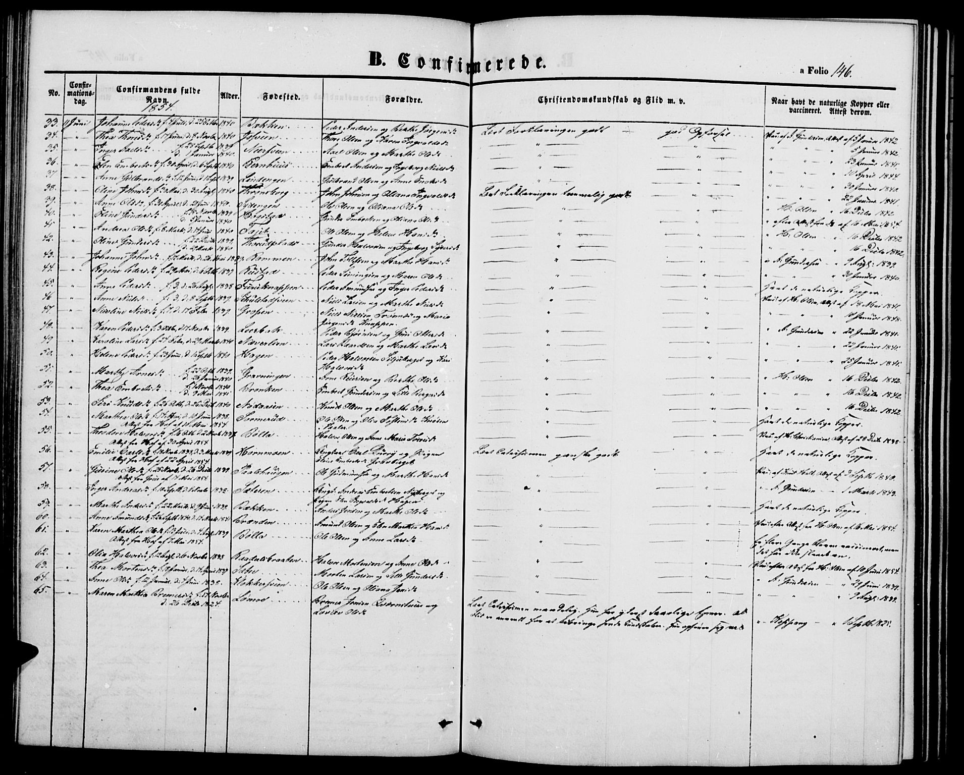Elverum prestekontor, SAH/PREST-044/H/Ha/Hab/L0002: Parish register (copy) no. 2, 1845-1855, p. 146