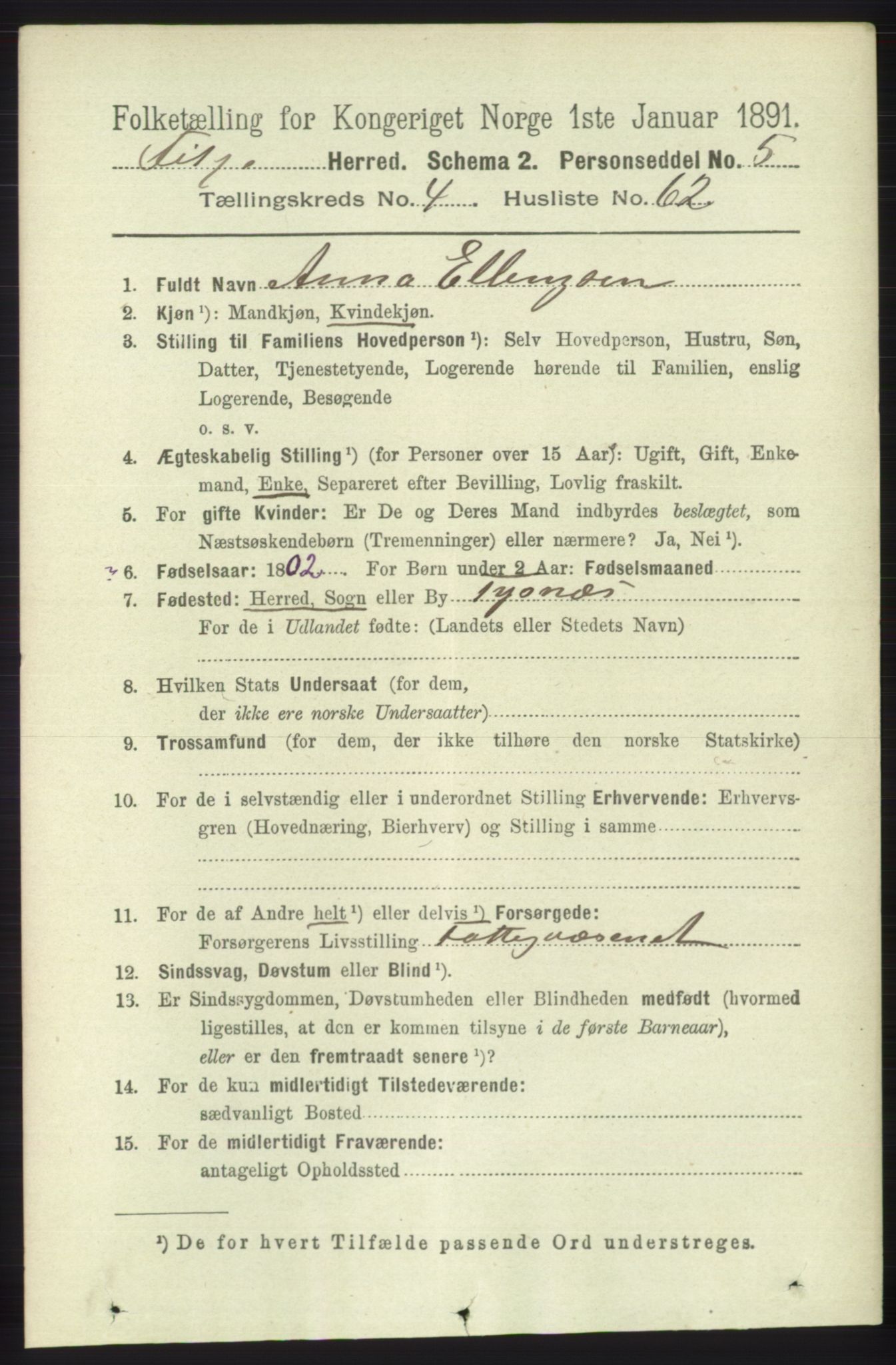 RA, 1891 census for 1222 Fitjar, 1891, p. 1672