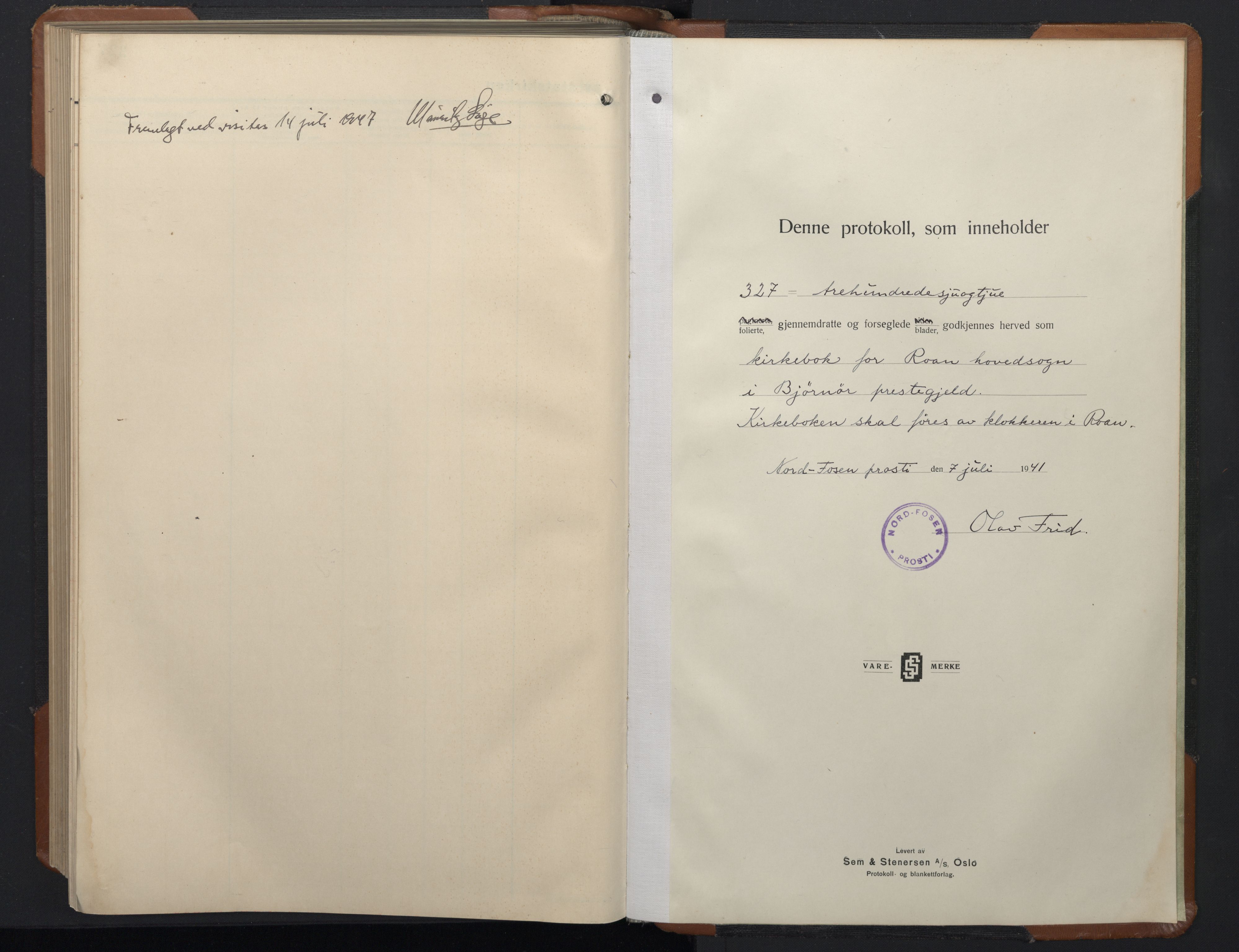 Ministerialprotokoller, klokkerbøker og fødselsregistre - Sør-Trøndelag, SAT/A-1456/657/L0718: Parish register (copy) no. 657C05, 1923-1948