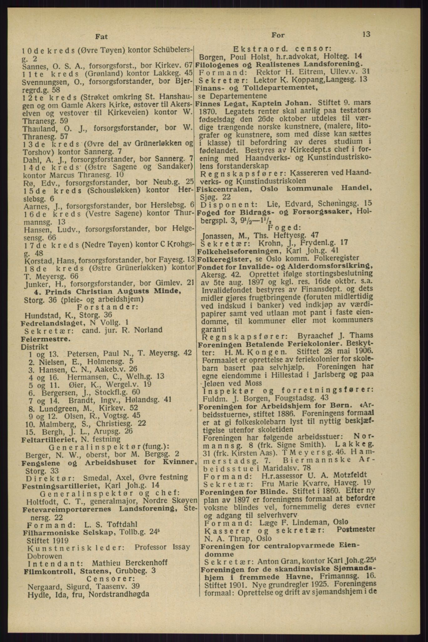 Kristiania/Oslo adressebok, PUBL/-, 1929, p. 13