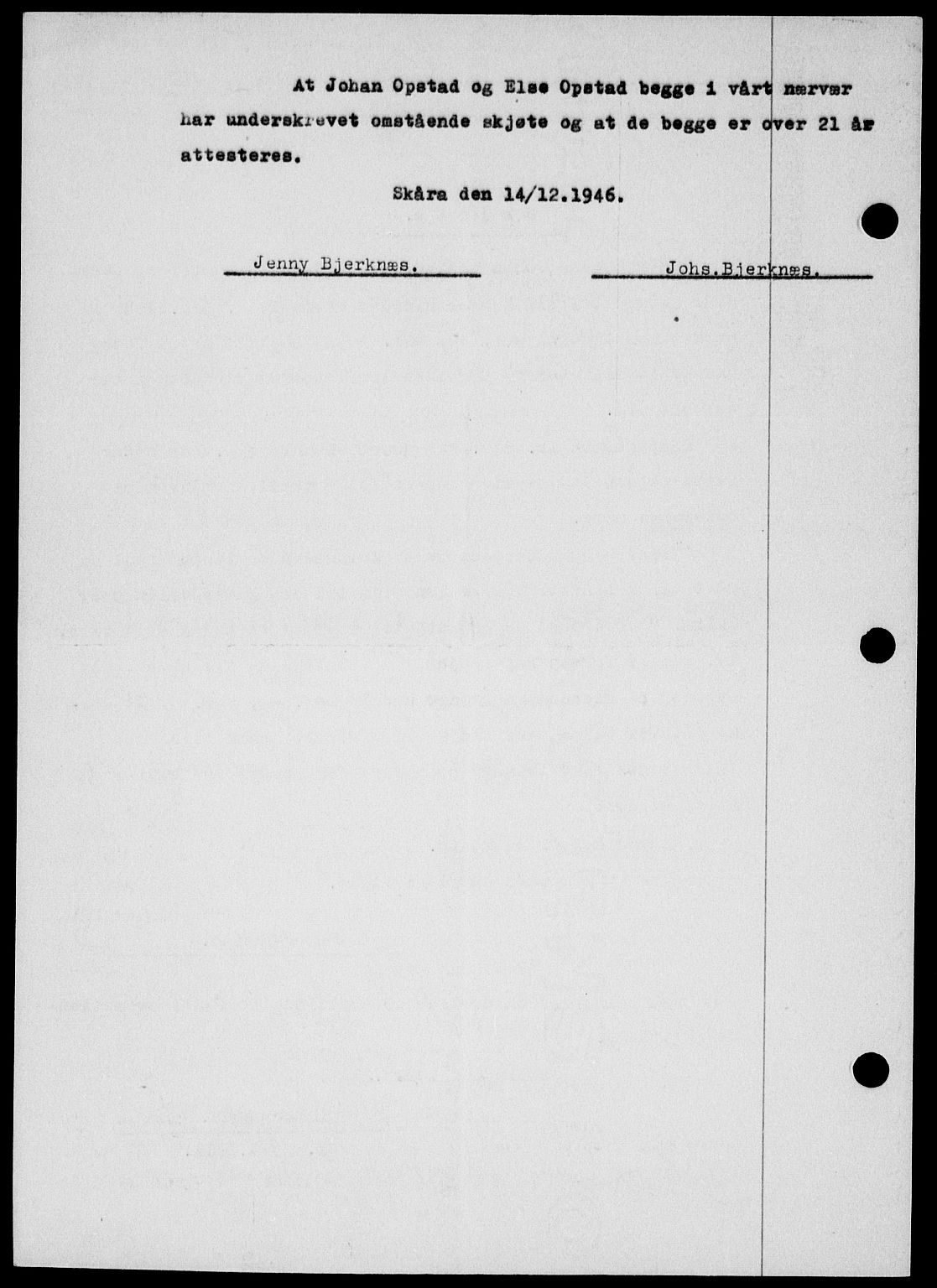 Onsøy sorenskriveri, SAO/A-10474/G/Ga/Gab/L0018: Mortgage book no. II A-18, 1946-1947, Diary no: : 3263/1946
