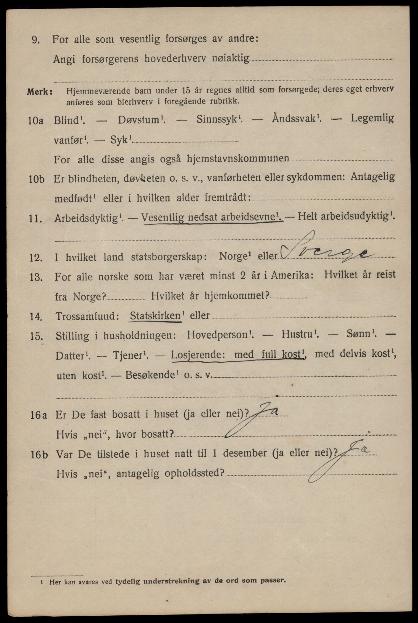 SAT, 1920 census for Trondheim, 1920, p. 127143