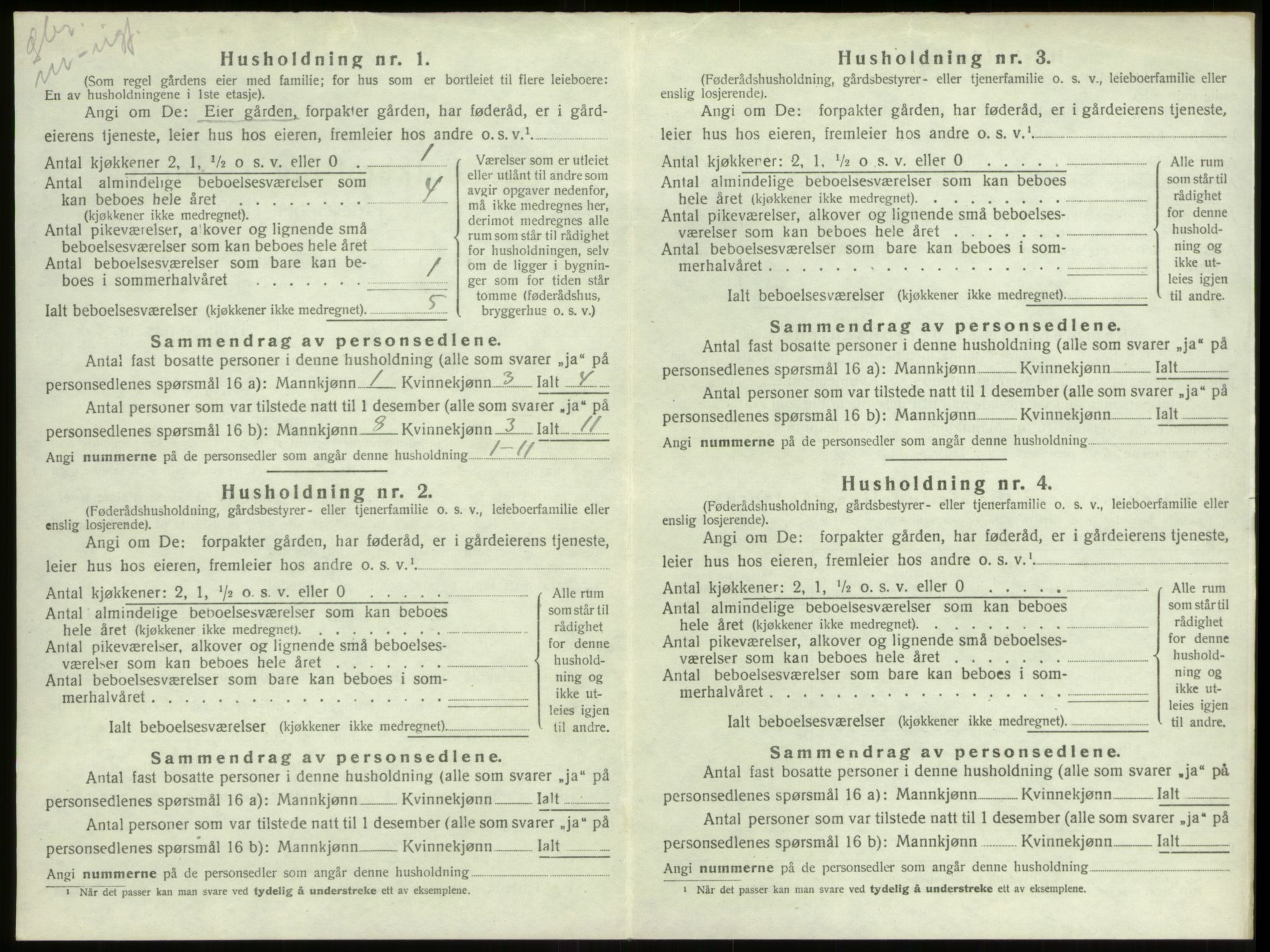 SAB, 1920 census for Stryn, 1920, p. 749