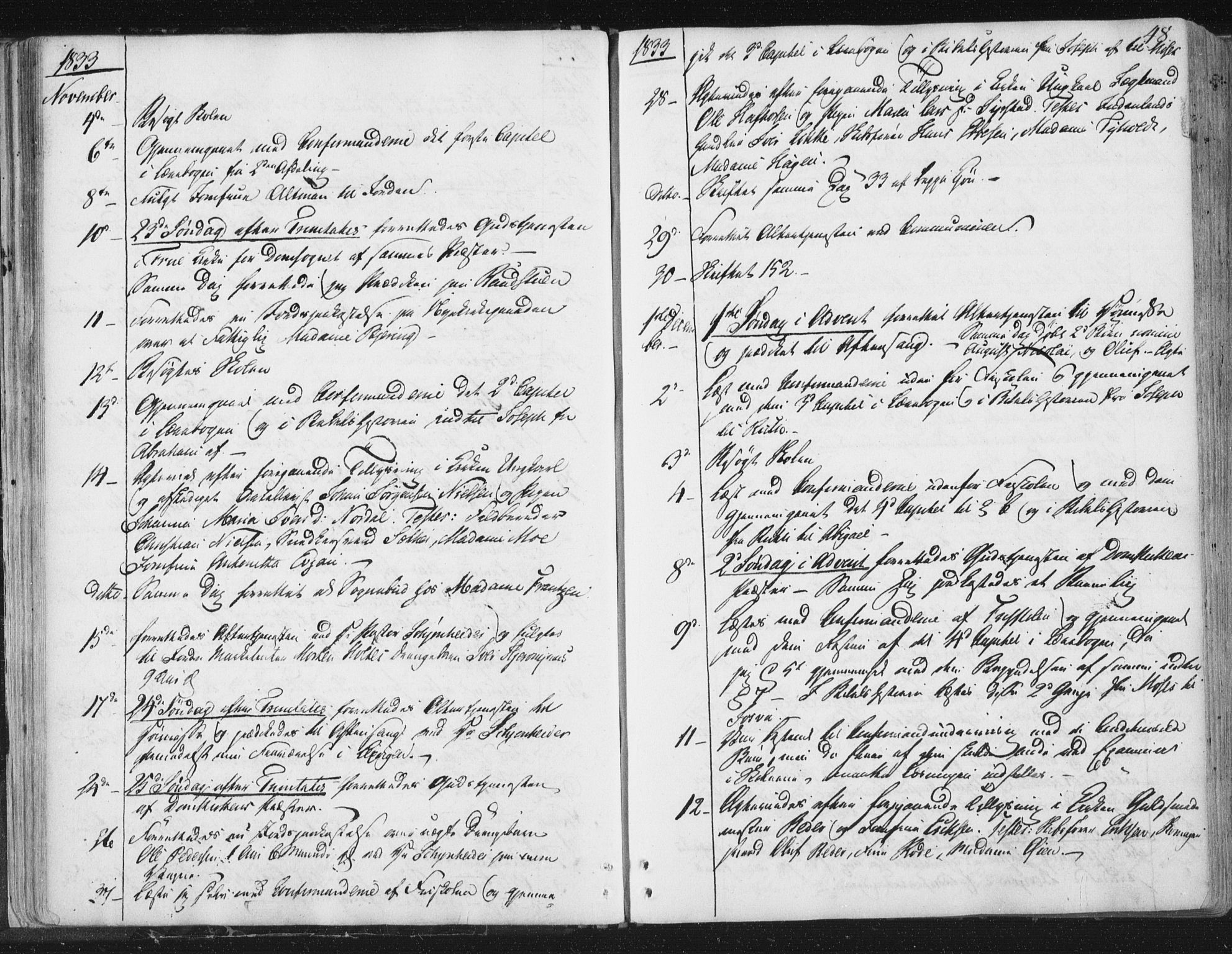 Ministerialprotokoller, klokkerbøker og fødselsregistre - Sør-Trøndelag, SAT/A-1456/602/L0127: Curate's parish register no. 602B01, 1821-1875, p. 48